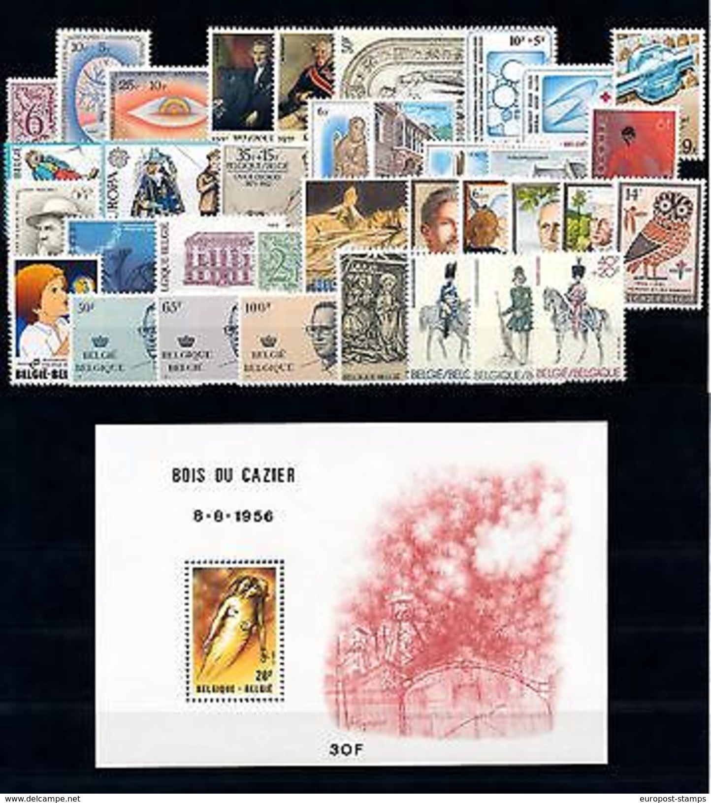 Belgium Belgien Belgique 1981 Complete Year Set Incl. Souv. Sheet MNH - Other & Unclassified