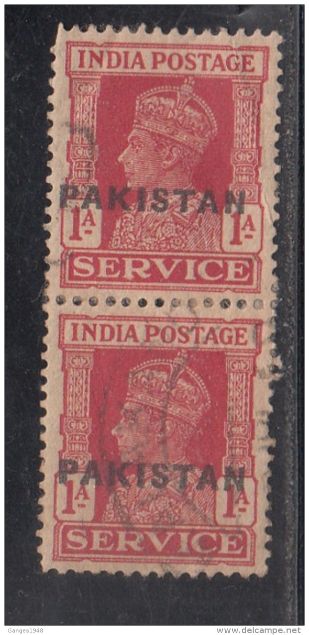 Pakistan  KG VI   1A X2  Service Local  Print  Used     #  01441    Sd  Inde  Indien - Pakistan