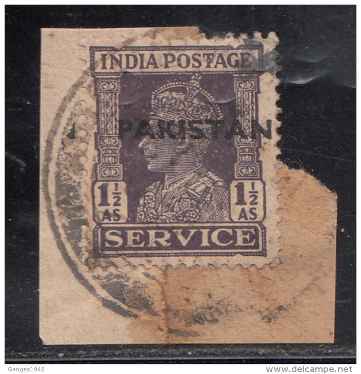 Pakistan  KG VI  1.5A  Service Local  Print  Used     #  01455    Sd  Inde  Indien - Pakistan