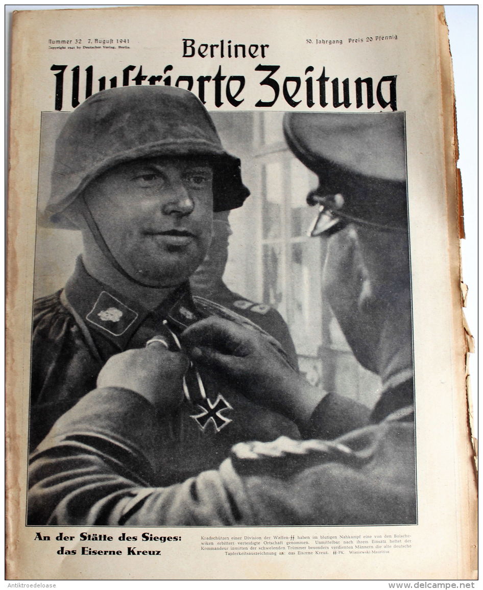 Berliner Illustrierte Zeitung 1941 Nr.32 Das Eiserne Kreuz - Deutsch