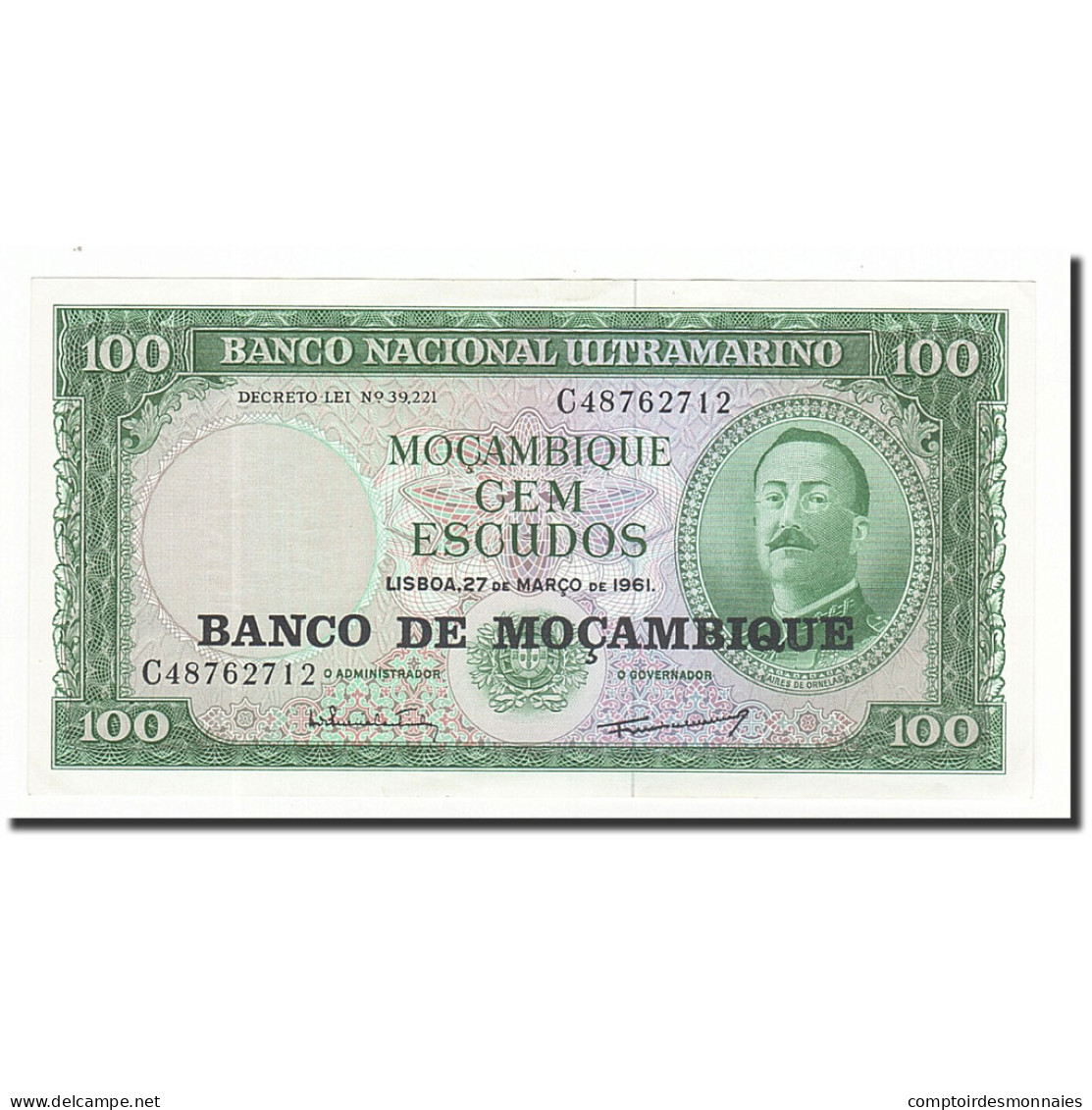 Billet, Mozambique, 100 Escudos, Undated (1976), KM:117a, SUP+ - Mozambique