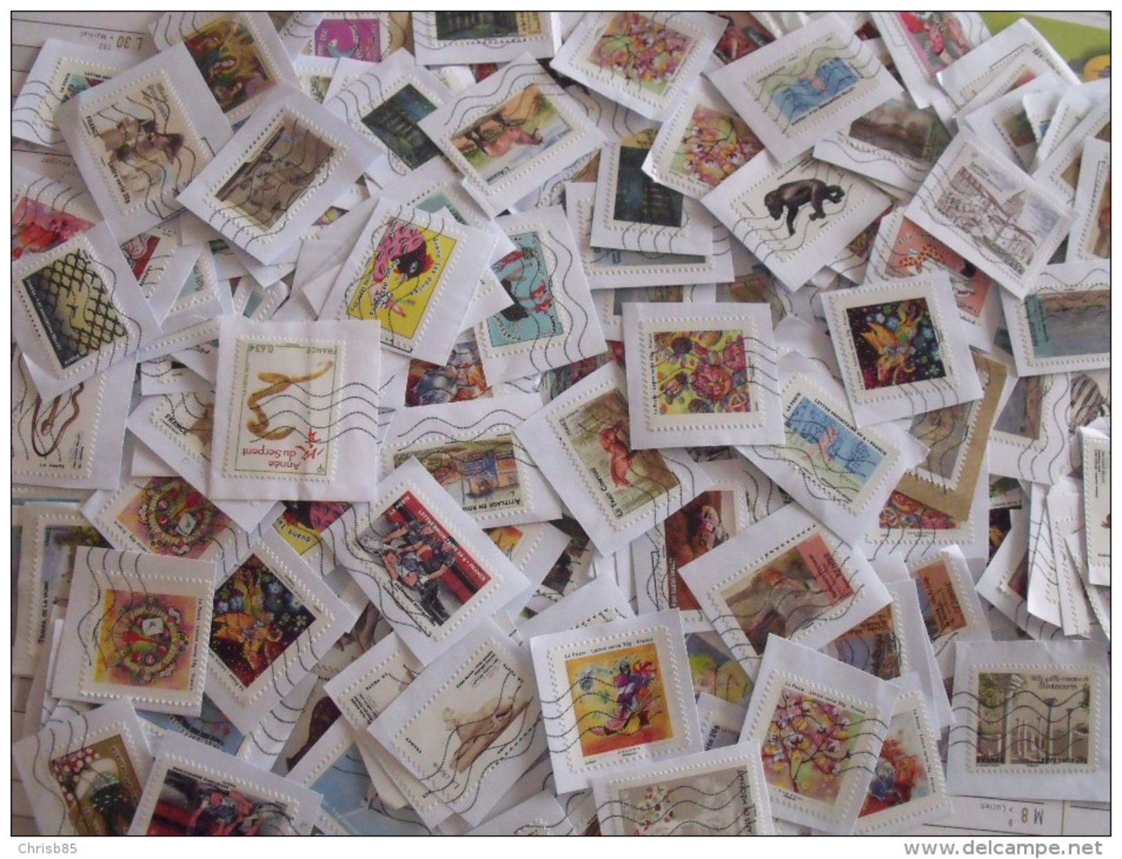 0.1 KILO 1000  GRAMMES DE TIMBRES FRANCE UNIQUEMENT DU 2013 TOUTES SERIES - Used Stamps