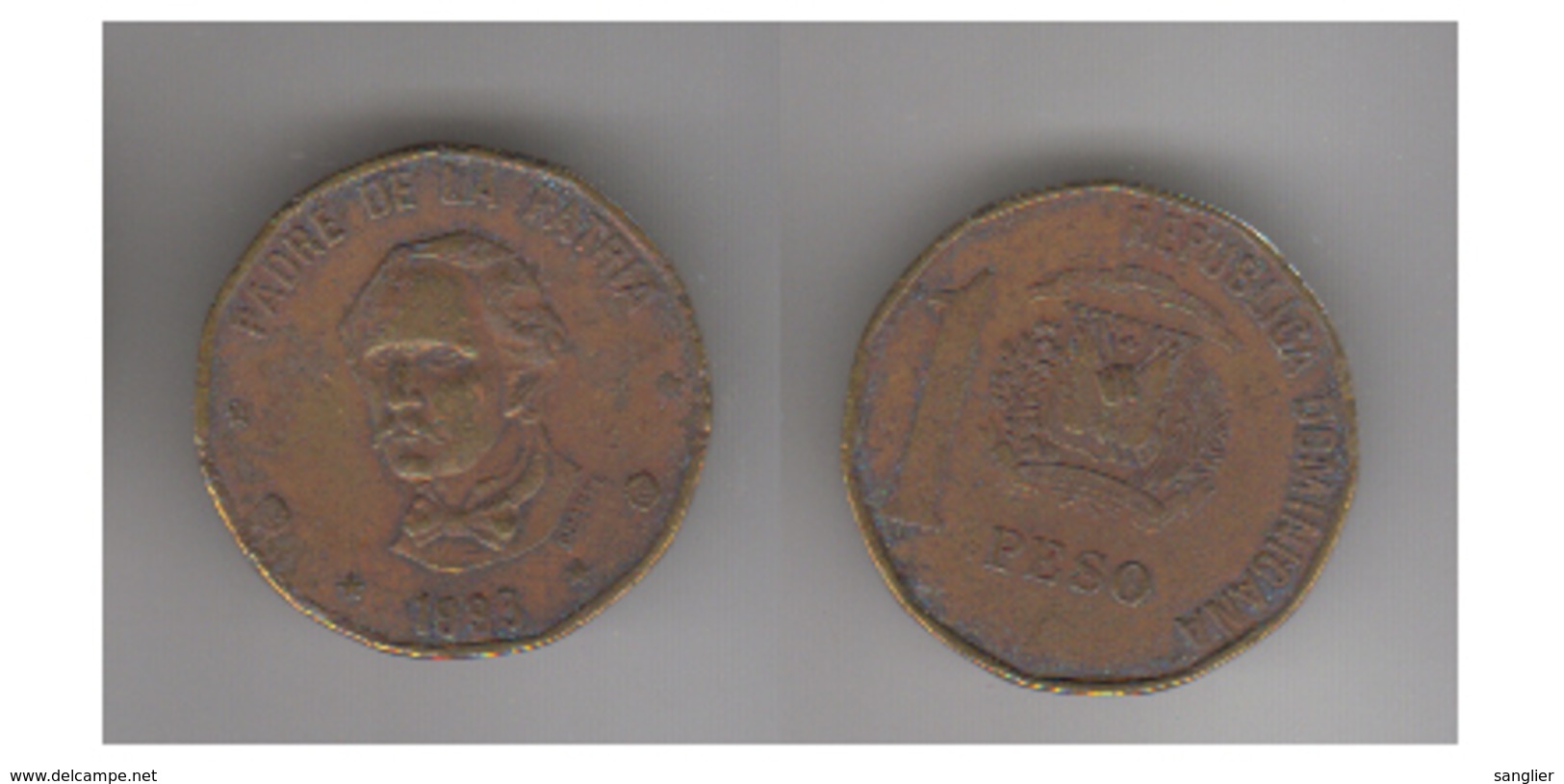 1 PESO 1993 REPUBLICA DOMINICANA - Dominicaine