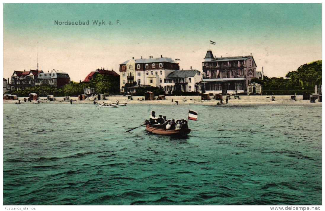 Wyk Auf Föhr, Teilansicht, Hotels, Um 1910/20 - Föhr