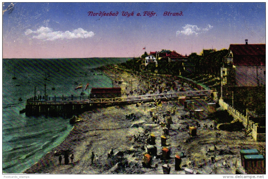 Wyk Auf Föhr, Strand, 1918 - Föhr