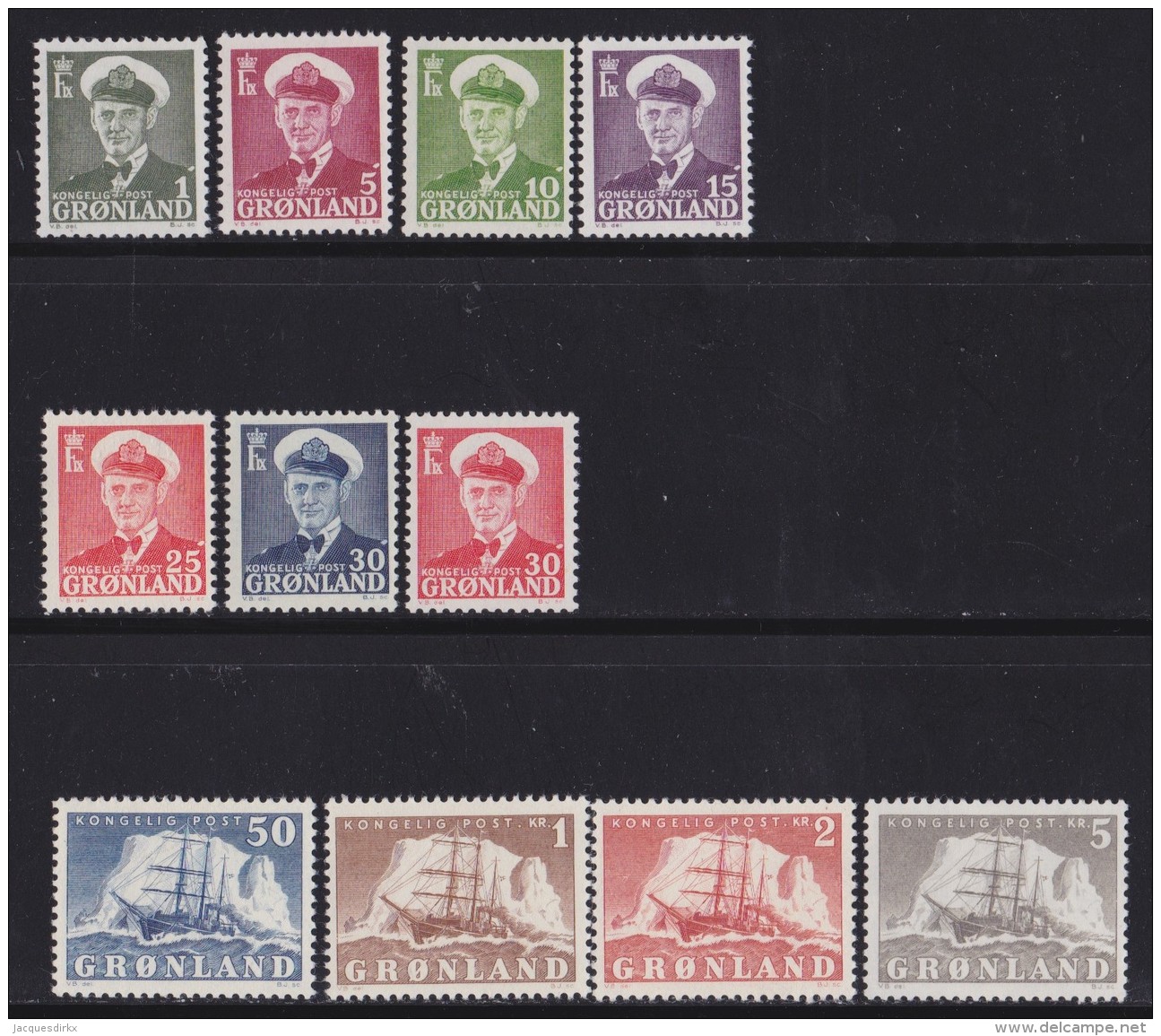 Groenland     .    Yvert   .    19/27      .     **  .   Postfris   .   /   .  MNH - Nuovi