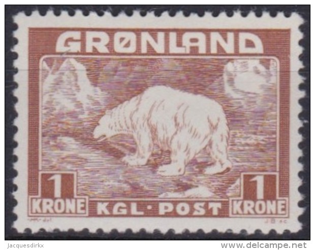 Groenland     .    Yvert   .    9      .     **  .   Postfris   .   /   .  MNH - Ongebruikt