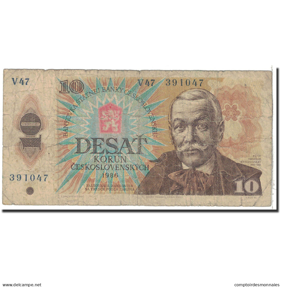 Billet, Tchécoslovaquie, 10 Korun, 1986, Undated, KM:94, B - Checoslovaquia