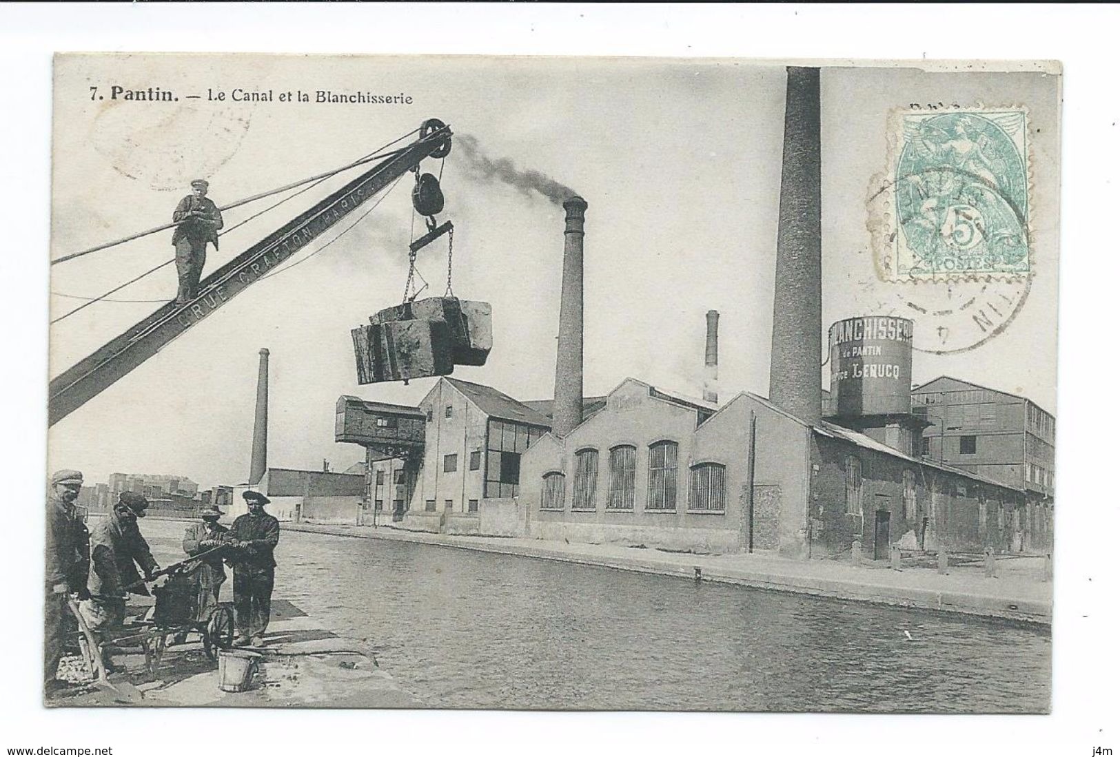 93/ SEINE SAINT DENIS..PANTIN. Le Canal Et La Blanchisserie... POMPE à AIR De SCAPHANDRIER - Pantin