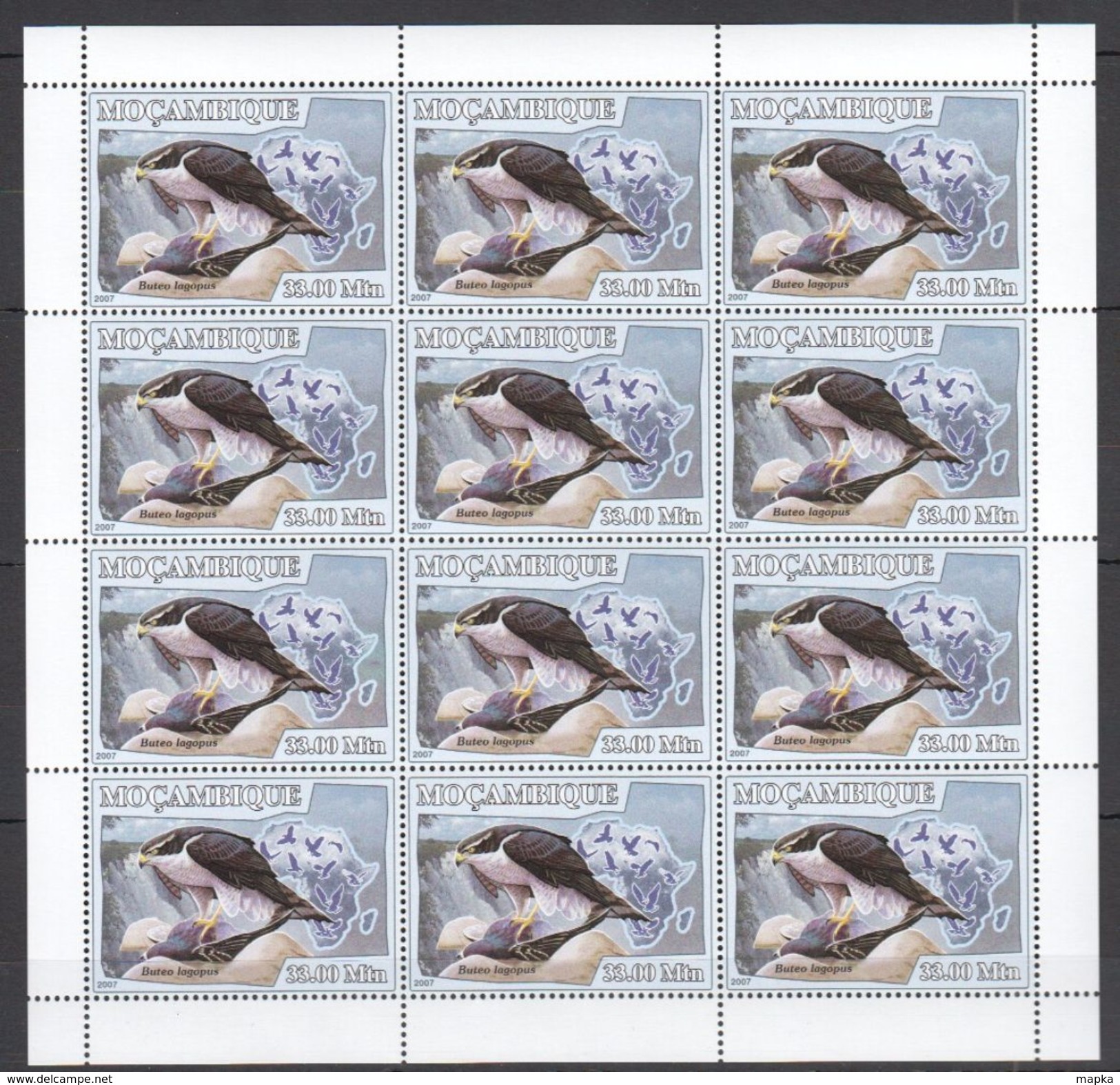 J696 2007 MOCAMBIQUE BIRDS FAUNA 1SH MNH - Adler & Greifvögel