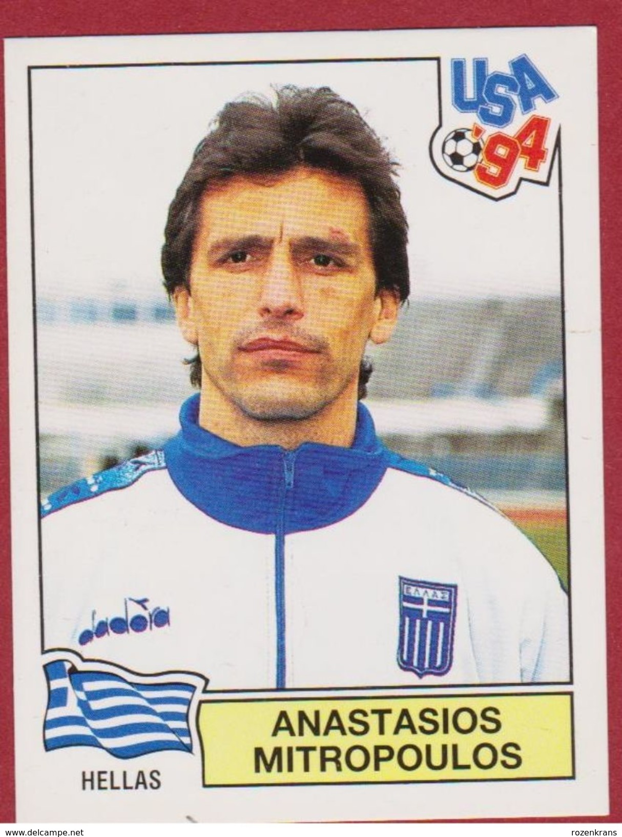 Panini Football 94 1994 Voetbal Sticker Autocollant Worldcup USA Anastasios Mitropoulos Nr. 274 Hellas Greece Grèce - Sports