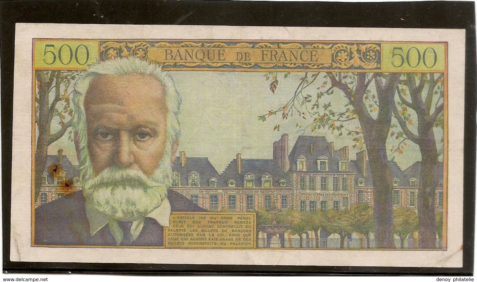 France Billet De 500 Francs Victor Hugo Référence Fayet F 35 / 5 Du 4 08  1955  TTB - 500 F 1954-1958 ''Victor Hugo''