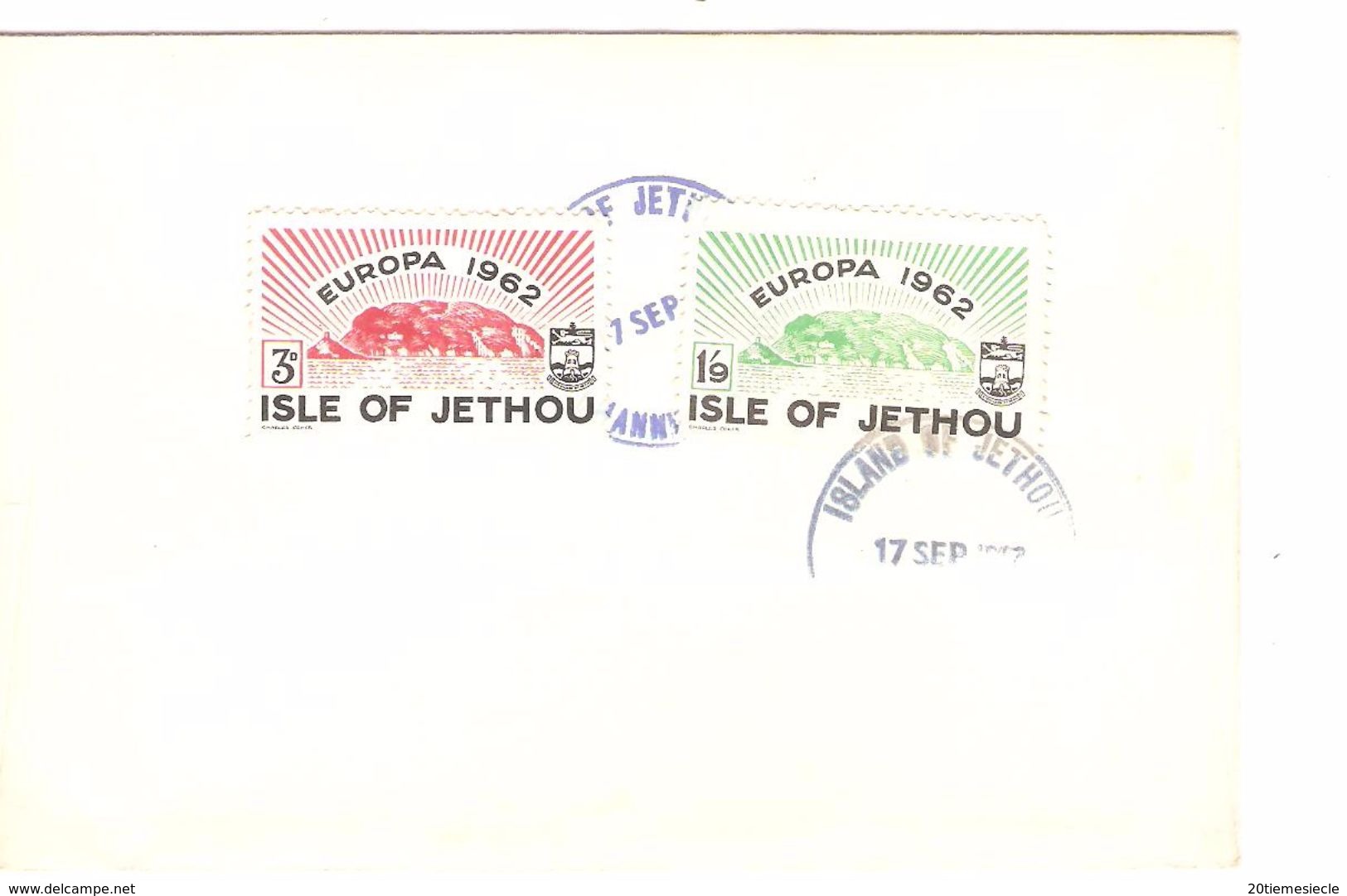 Isle Of Jethou (Guernsey) Queen Stamp 3D Guernsey 17/9/62 To Guernsey Channel Islands FDC Cinderella Isle Jethou AP1133 - Guernesey