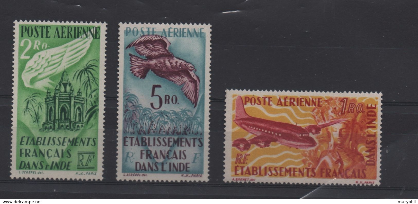 INDE  PA  N° 18/20 * - Charnières -   AVION Et OISEAU  - Cote 36.60 € - Unused Stamps