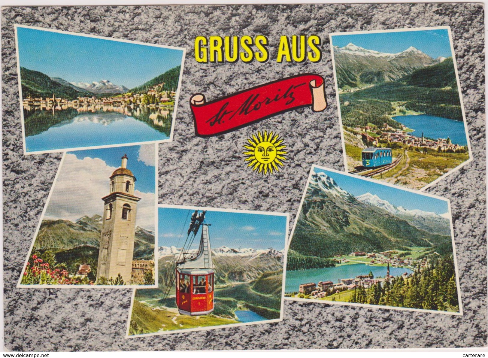 SUISSE,HLVETIA,SWISS,SWIT ZERLAND,SVIZZERA,SCHWEIZ, GRISONS,SAINT MORITZ,TELEFERIQUE,TELEPHERIQUE,TRAIN,EGLISE - Sankt Moritz