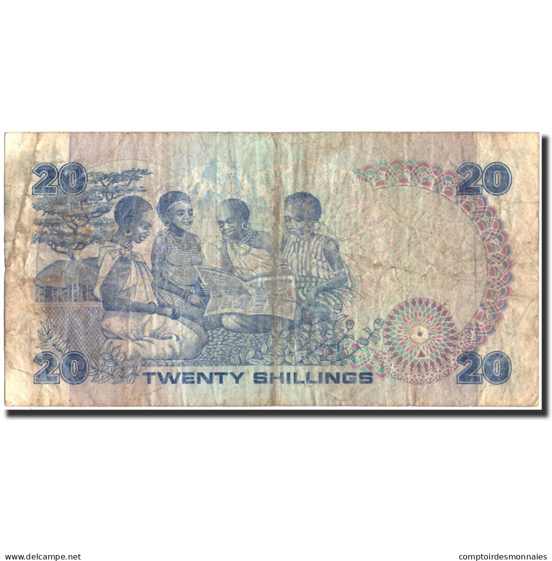 Billet, Kenya, 20 Shillings, 1985, 1985-07-01, KM:21d, TB - Kenya