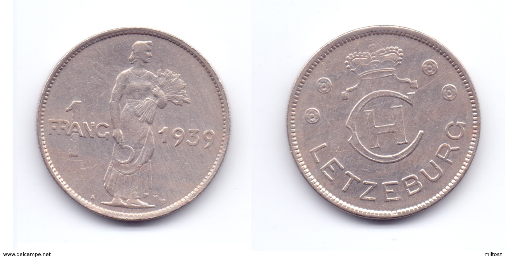 Luxembourg 1 Franc 1939 - Luxemburgo