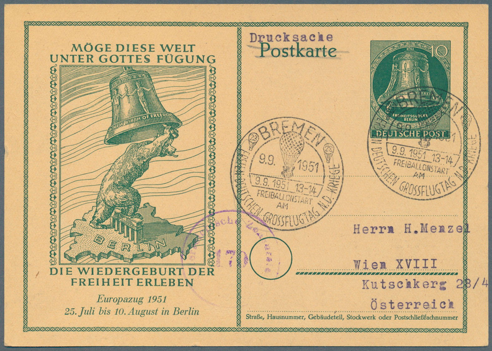 GA Berlin - Ganzsachen: 1948/1959. Sammlung Von 33 Postkarten Und Luftpostfaltbriefen, Gebraucht Oder U - Sonstige & Ohne Zuordnung