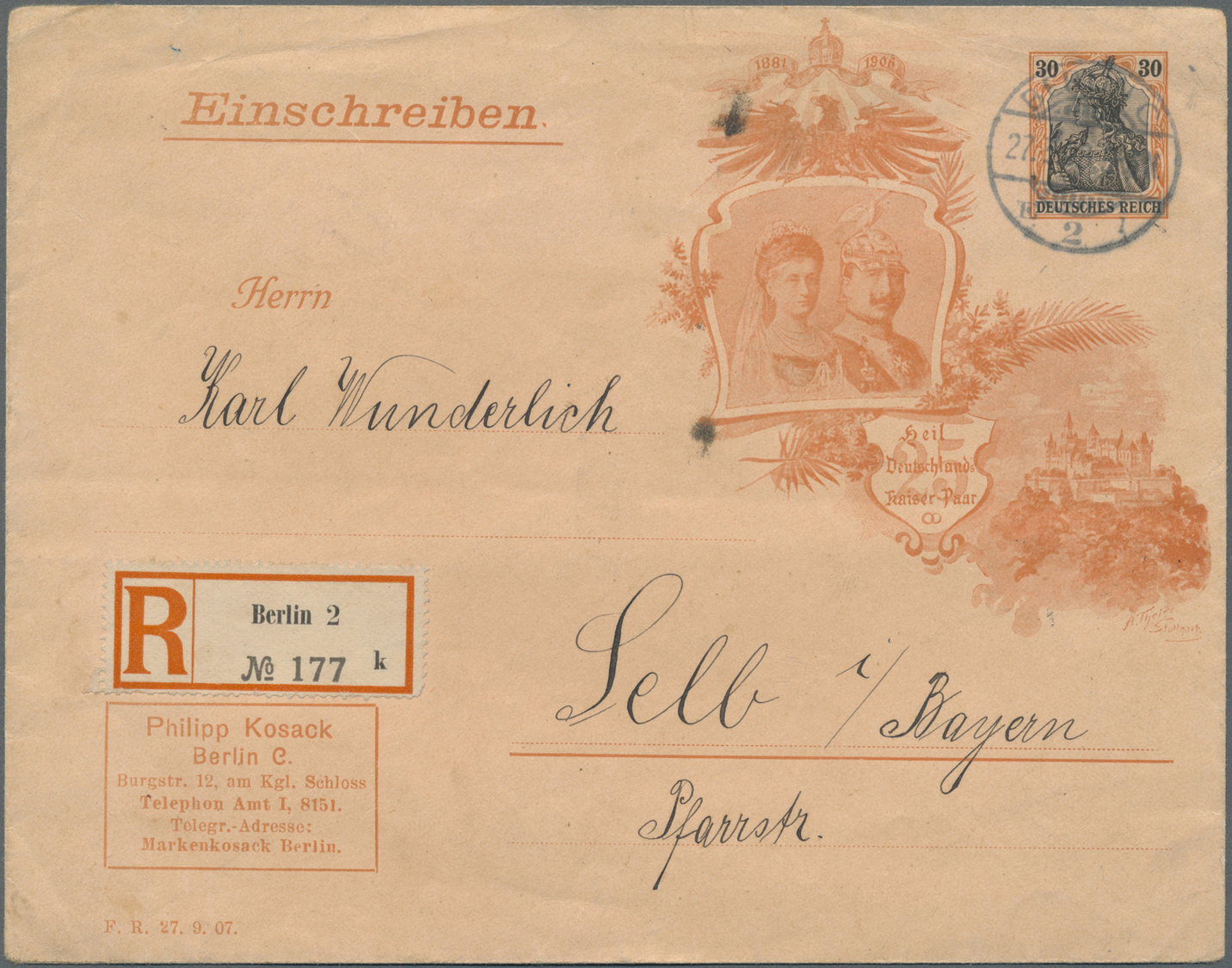 Br/GA Deutsches Reich - Germania: 1887/1917, Partie Von Ca. 55 Briefen, Karten Und Gebrauchten Ganzsachen - Ungebraucht