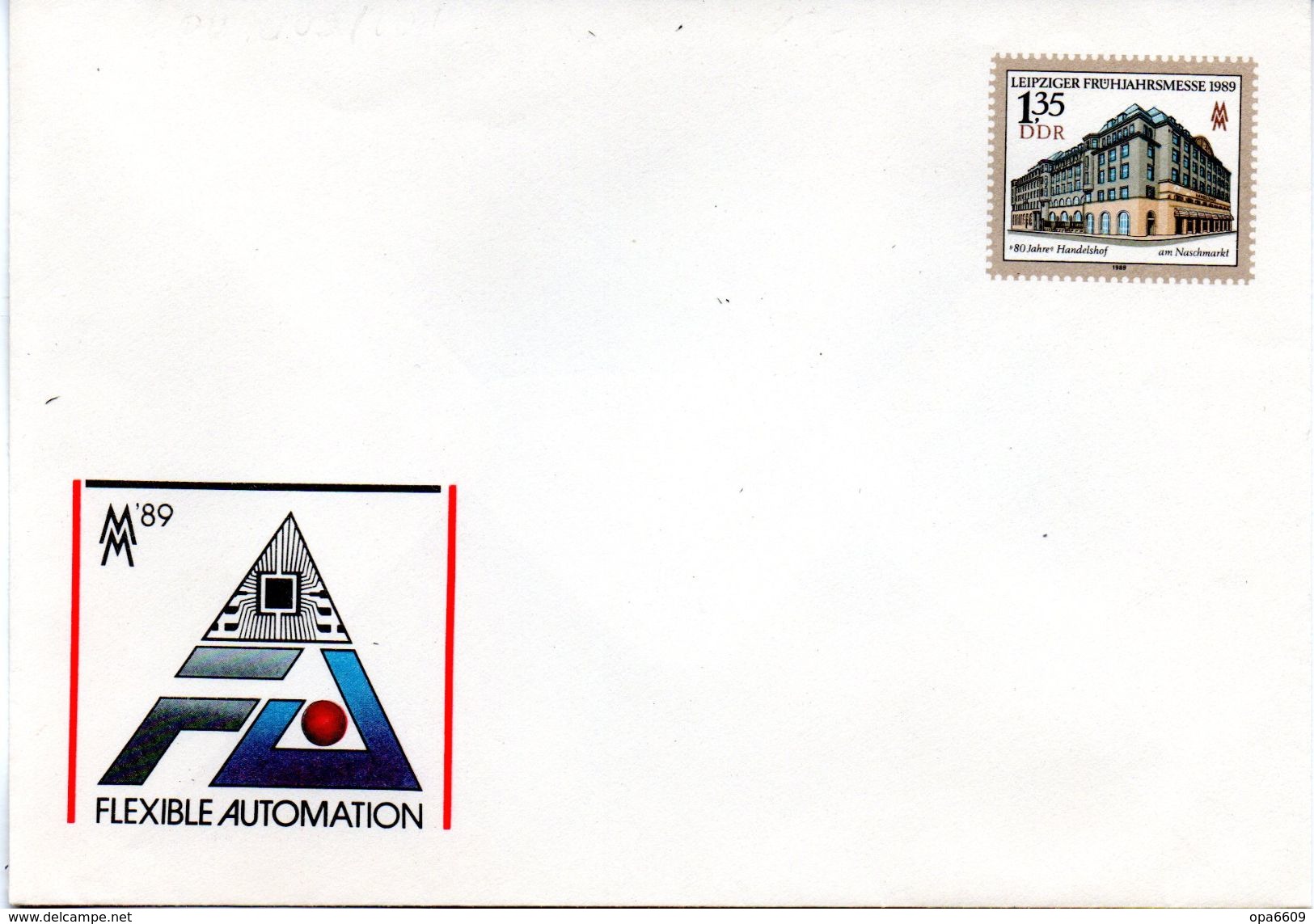 DDR Amtl. GZS-Umschlag U 9  1,35(M) Mehrfarbig "Leipziger Frühjahrsmesse 1989" Ungebraucht - Covers - Mint