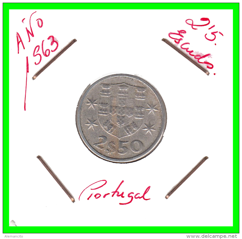 PORTUGAL/MONEDA RÉPUBLICA &gt; 2.5 ESCUDOS AÑO 1963 - Portugal