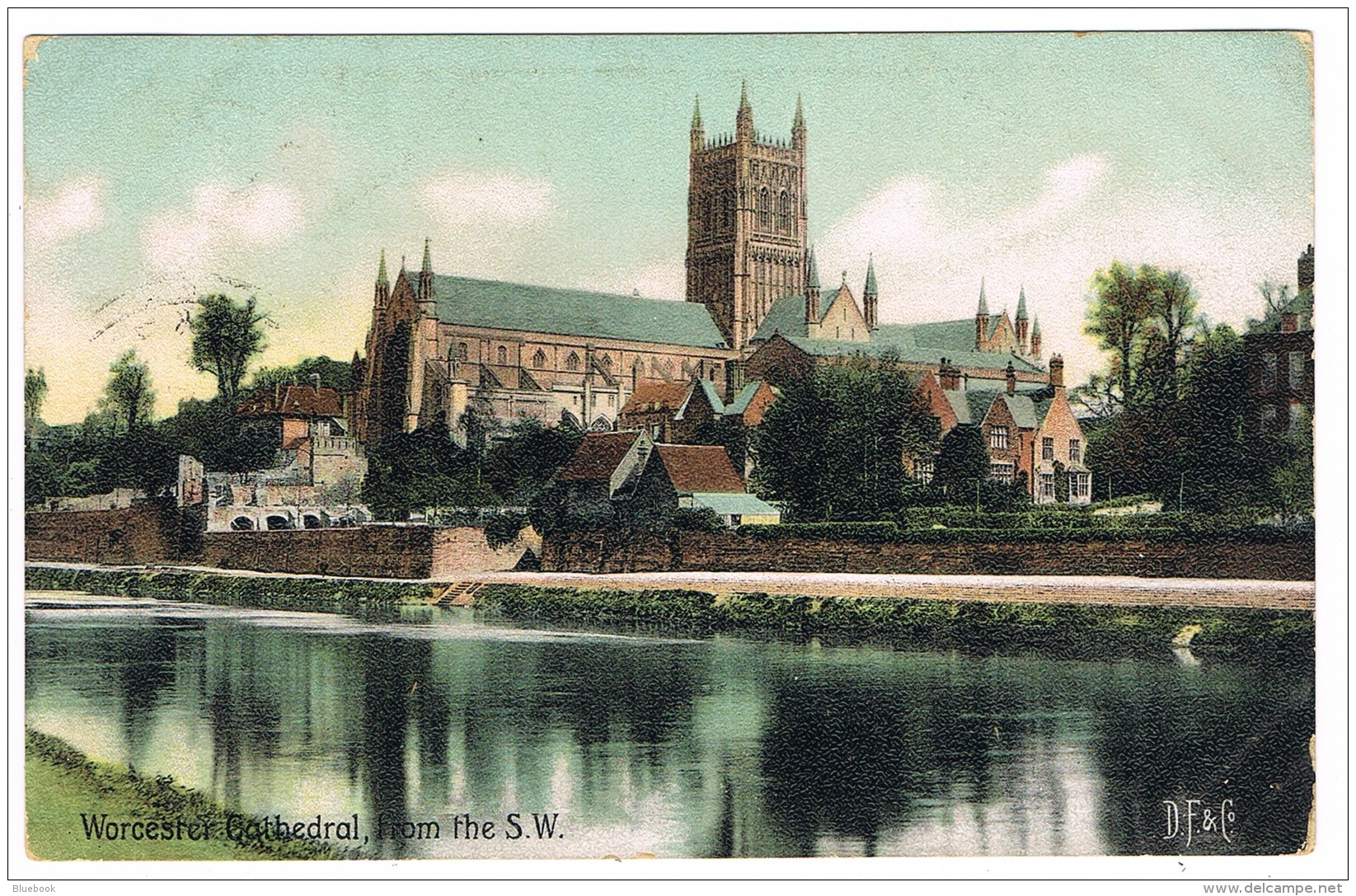 RB 1170 -  1907 Worcester Postcard - Superb Carshalton S.O. / Surrey Skeleton Postmark - Covers & Documents