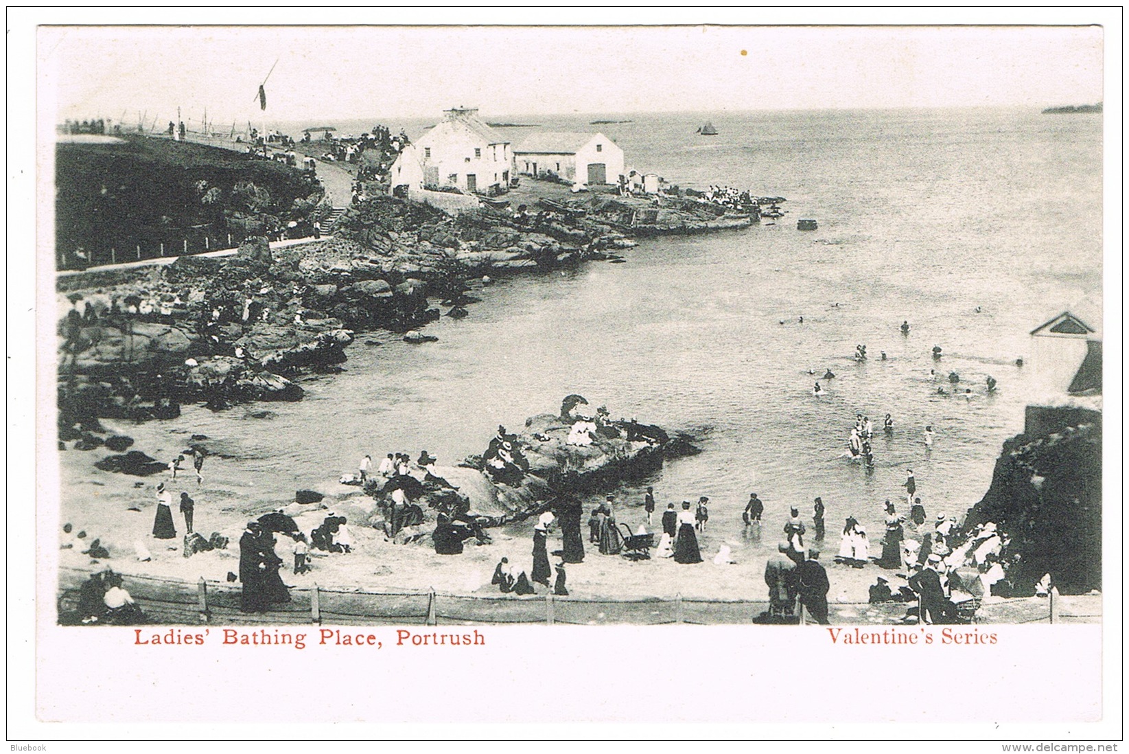 RB 1170 -  Early Postcard - Ladies' Bathing Place Portrush - Antrim Ireland - Antrim