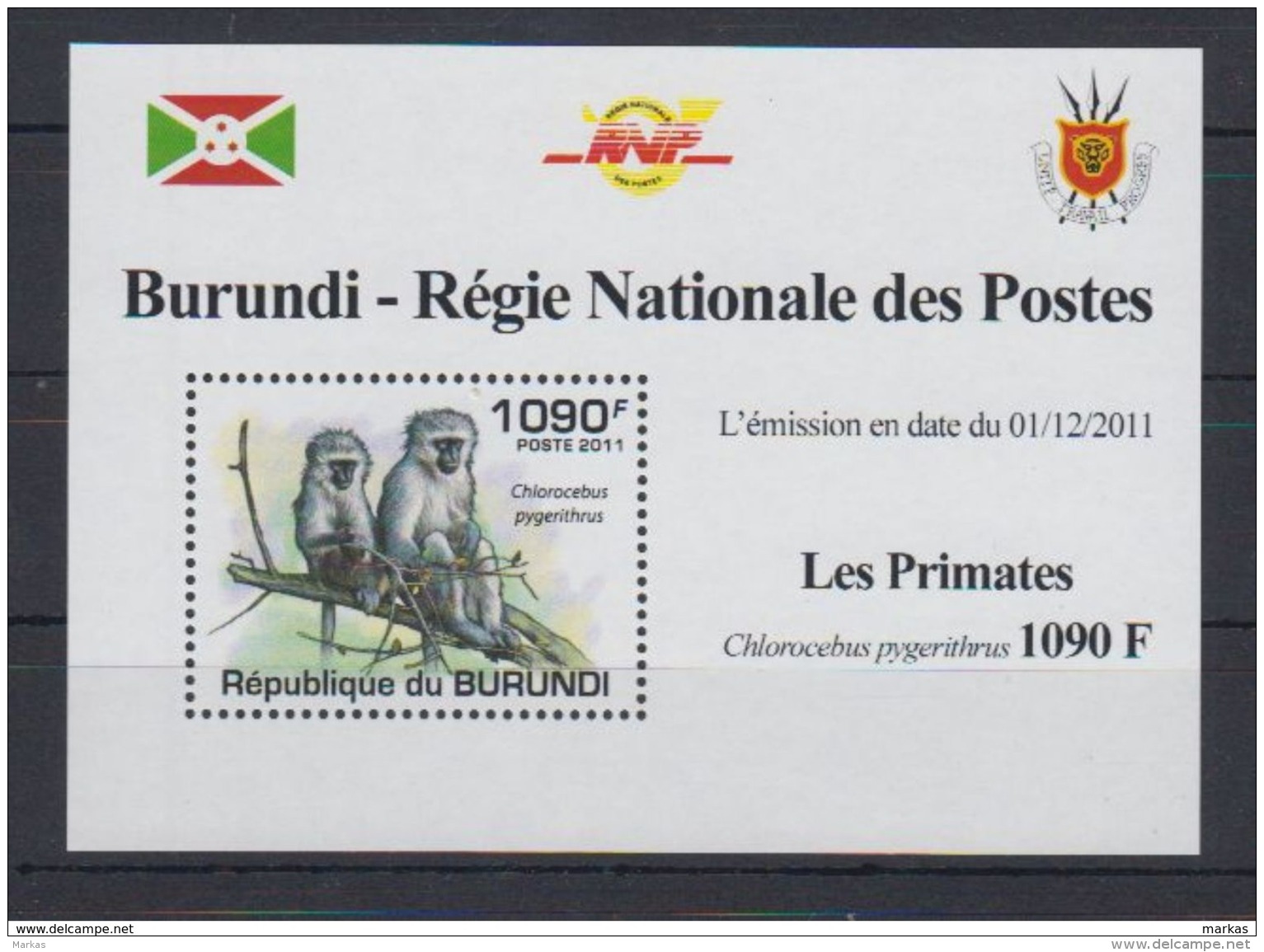 U54. Burundi - MNH - Animals - 2011 - Deluxe - Autres & Non Classés