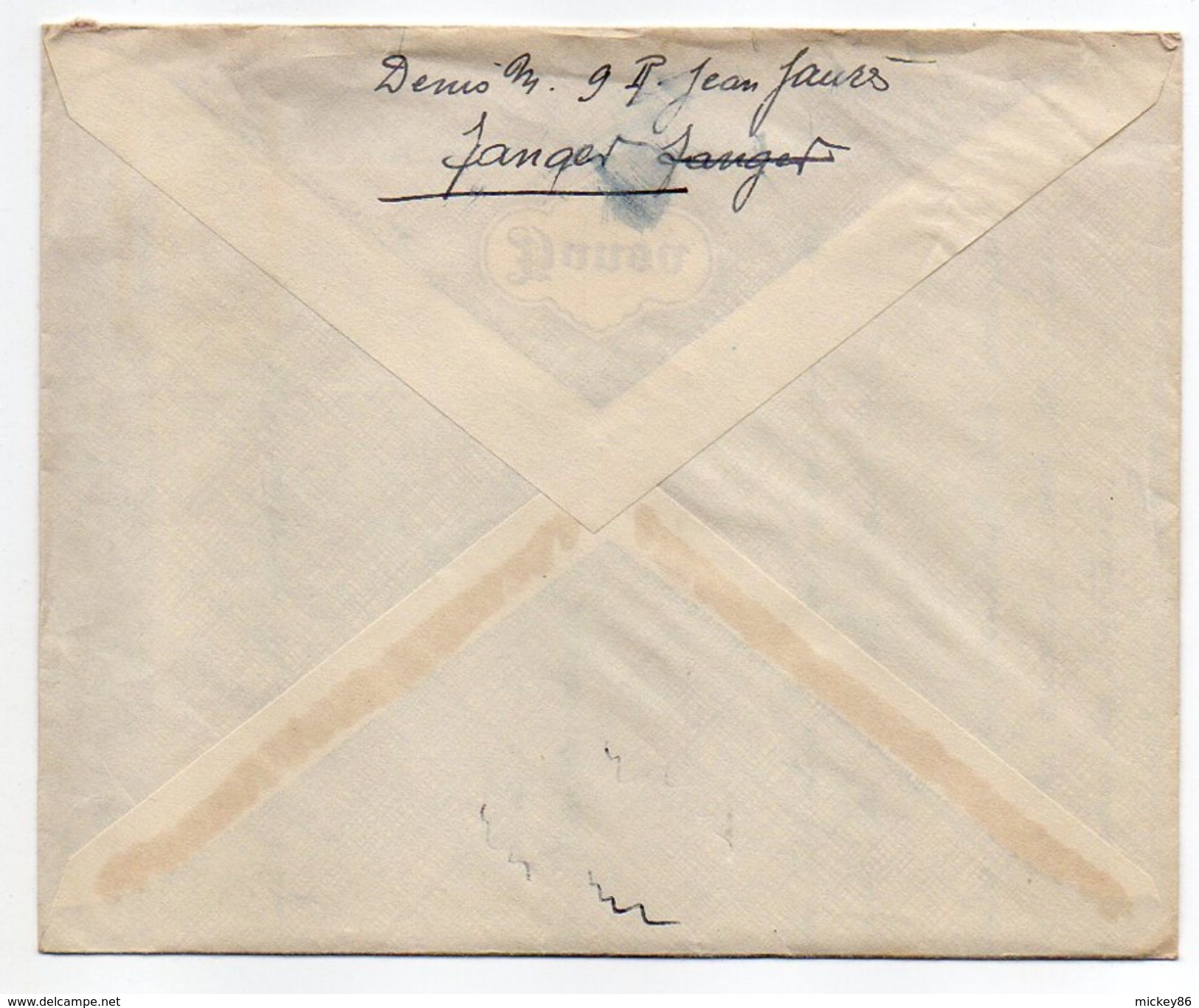 Maroc--1958--lettre De TANGER Pour PARIS (France)--timbre Seul Sur Lettre--cachet - Maroc (1956-...)