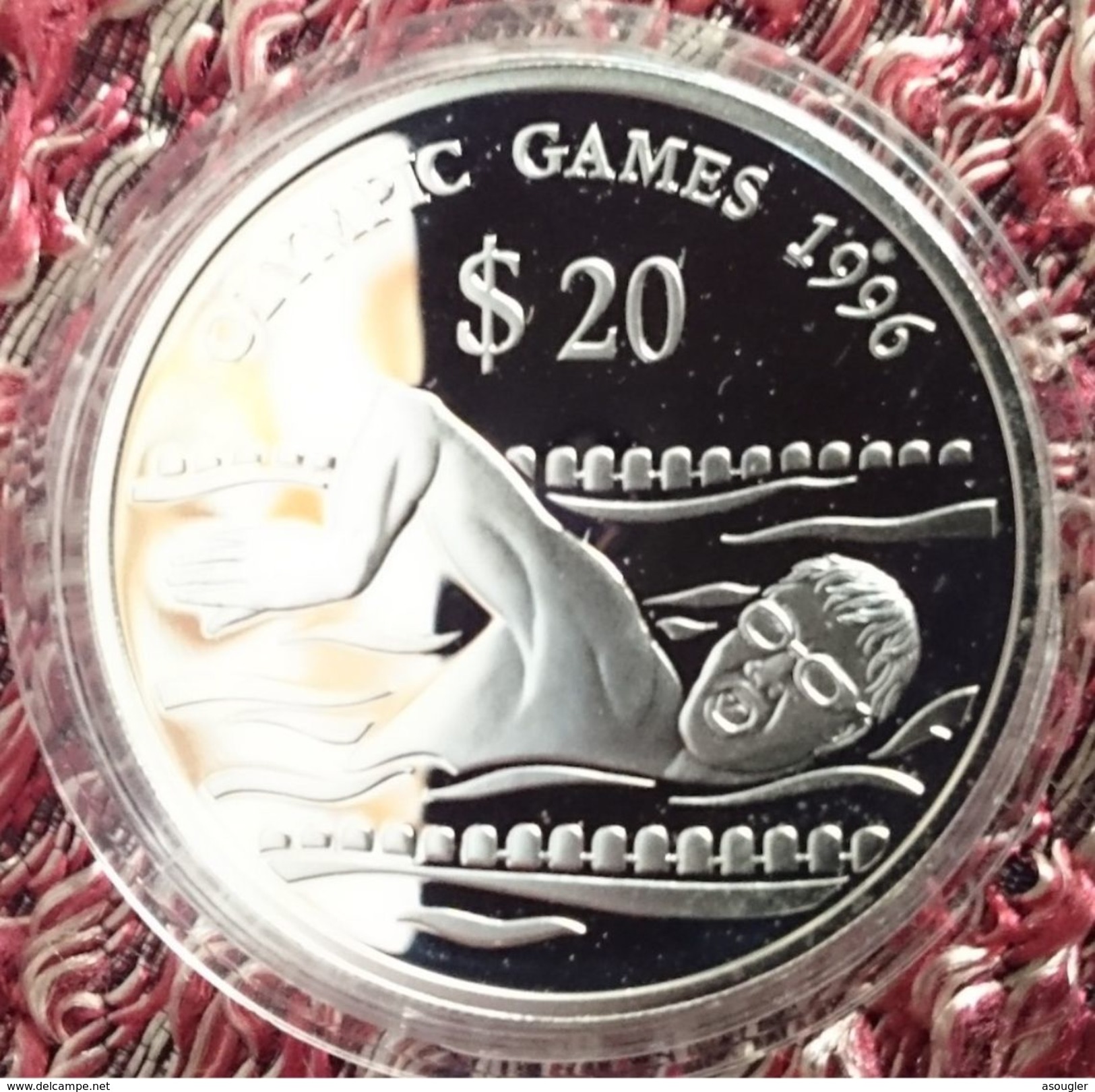 TUVALU 20 DOLLARS 1994 SILVER PROOF "OLYMPIC GAMES 1996" - Tuvalu