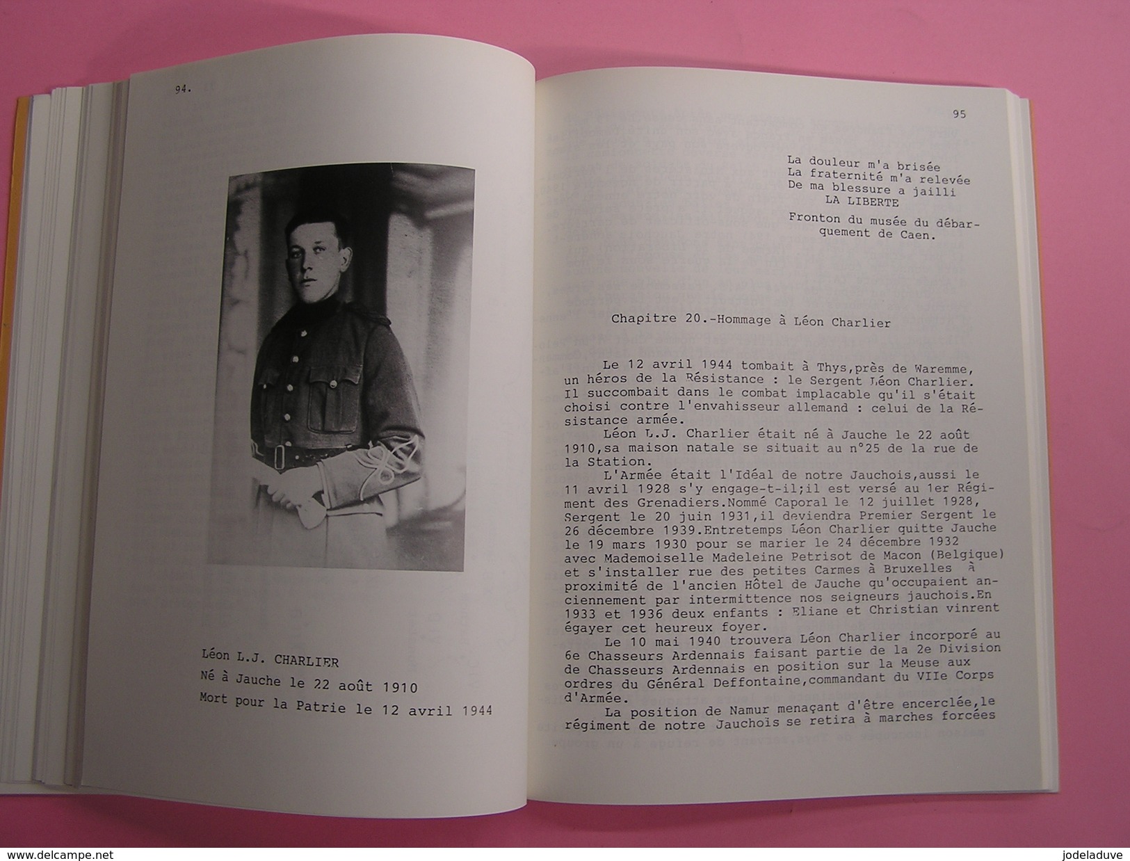 JAUCHE 1940 1945 Sarton Régionalisme Guerre 40 45 Brabant Wallon Armée Secrète AS Résistance Déportation Camps Evasion