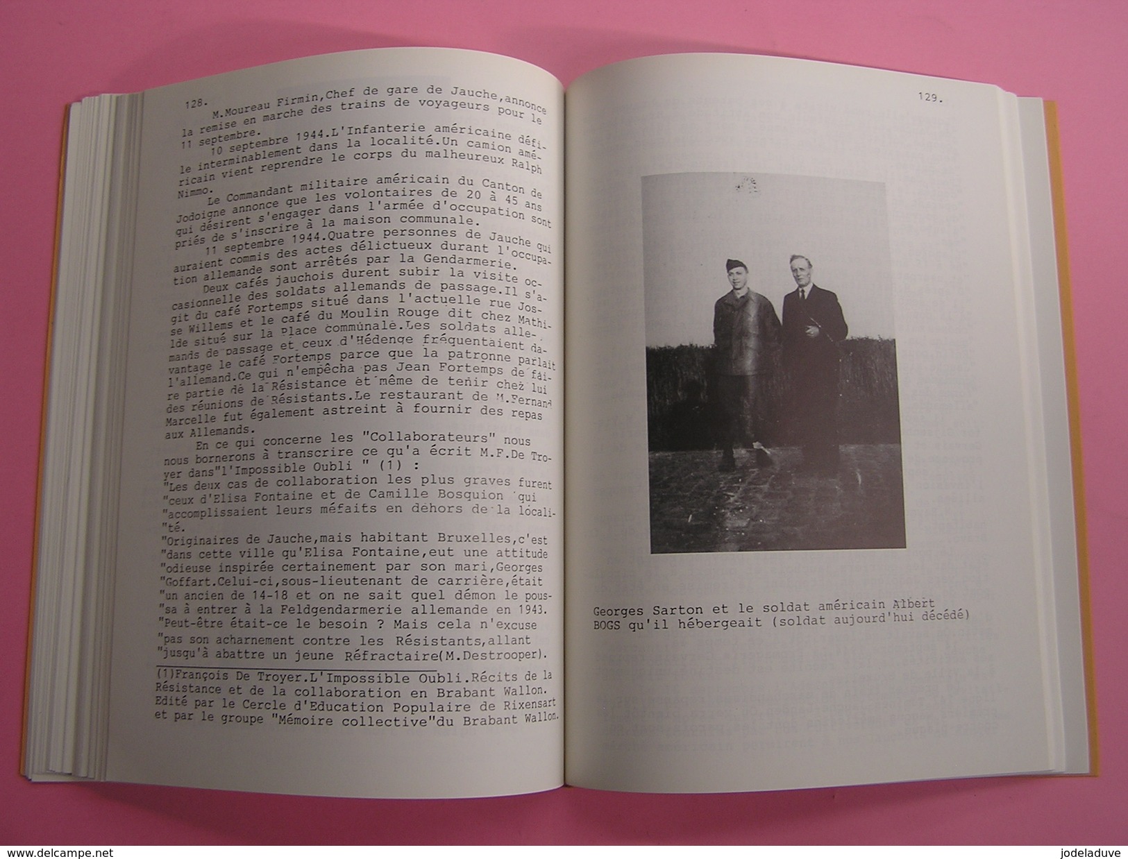 JAUCHE 1940 1945 Sarton Régionalisme Guerre 40 45 Brabant Wallon Armée Secrète AS Résistance Déportation Camps Evasion