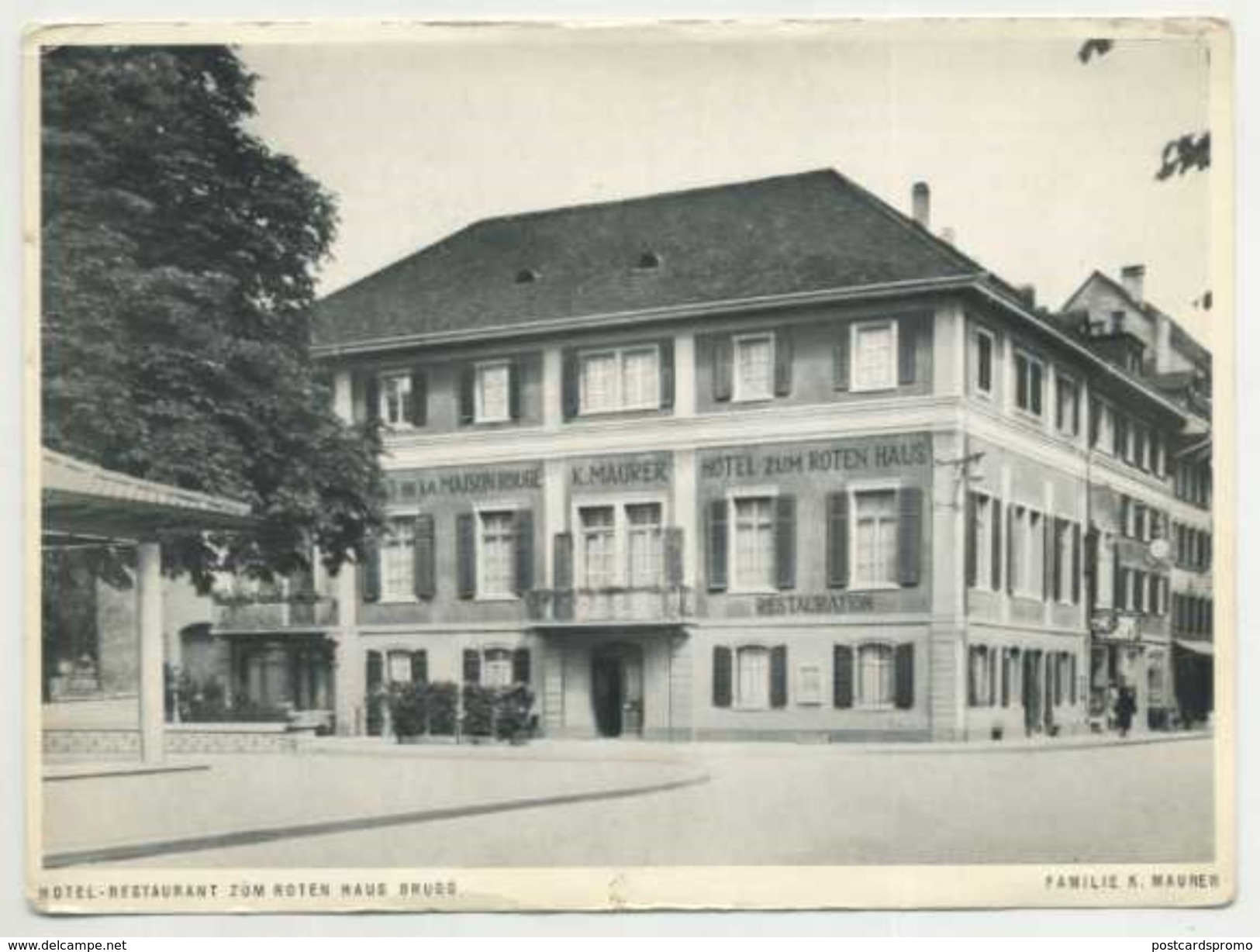 Hotel Restaurant Zum Roten Haus Brugg - Familie K. Maurer  ( 2 Scans ) - To Identify