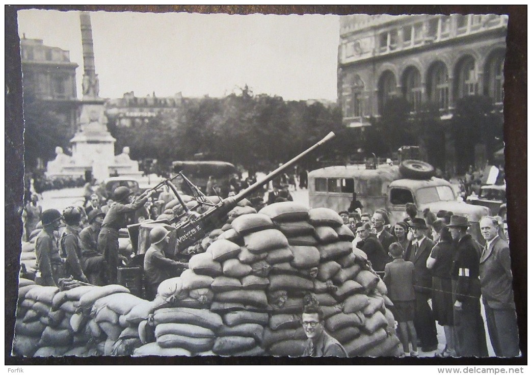 Libération De Paris N°62 - 1944 - D.C.A Américaine Place Du Châtelet - Carte Photo Animée - War 1939-45