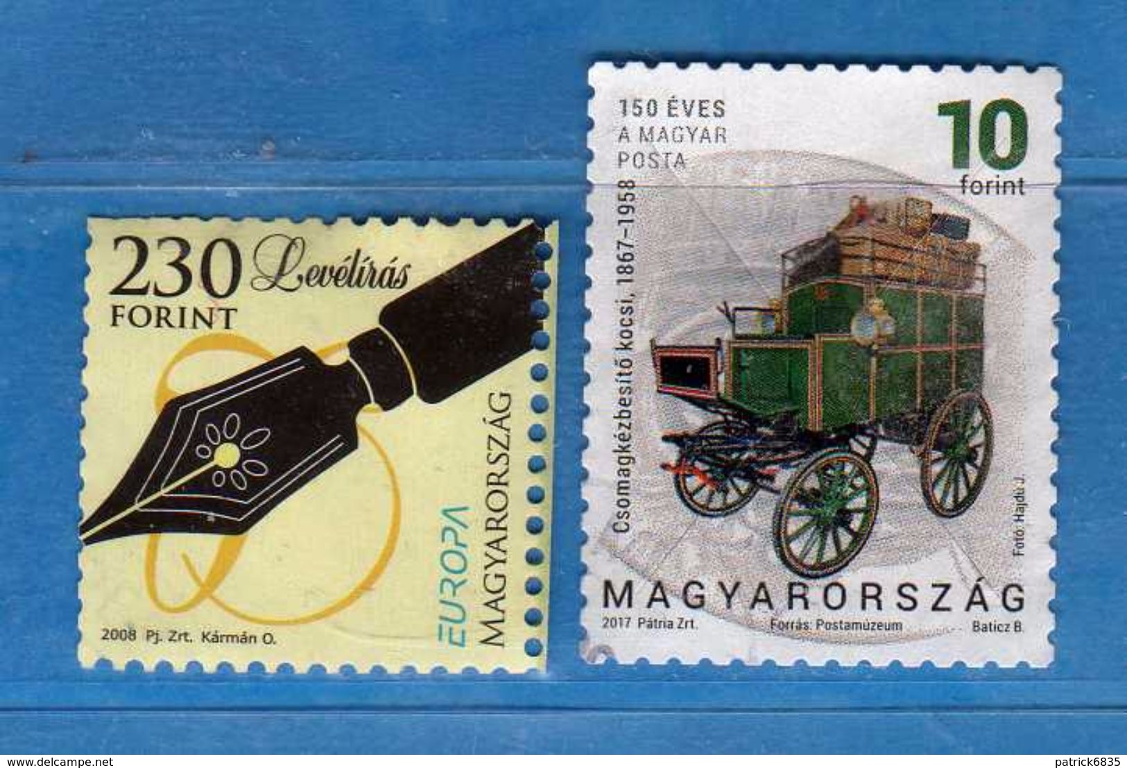 (Us.1) UNGHERIA  ° 2008 - 2017 - PENNA - CARROZZA - . Used.    Vedi Descrizione - Usado