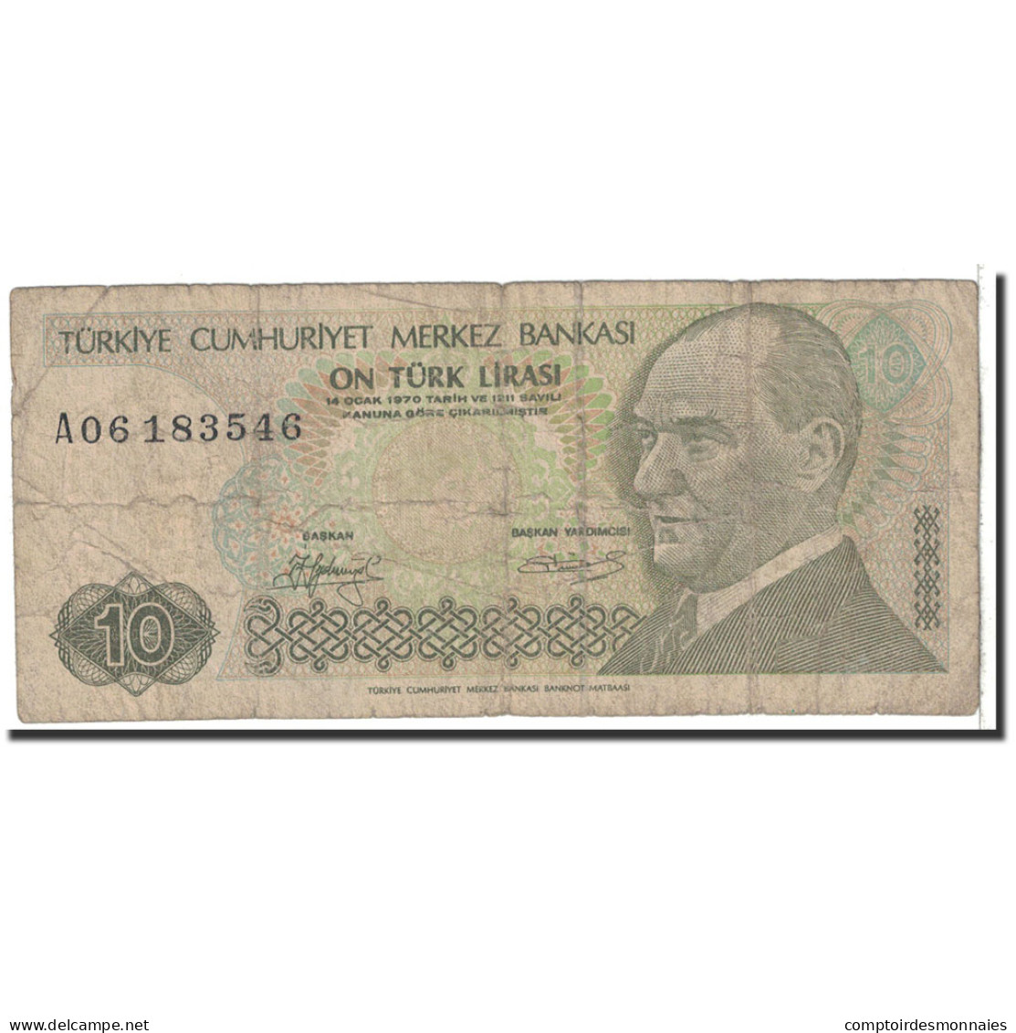 Billet, Turquie, 10 Lira, 1970, Undated, KM:192, B - Turquie