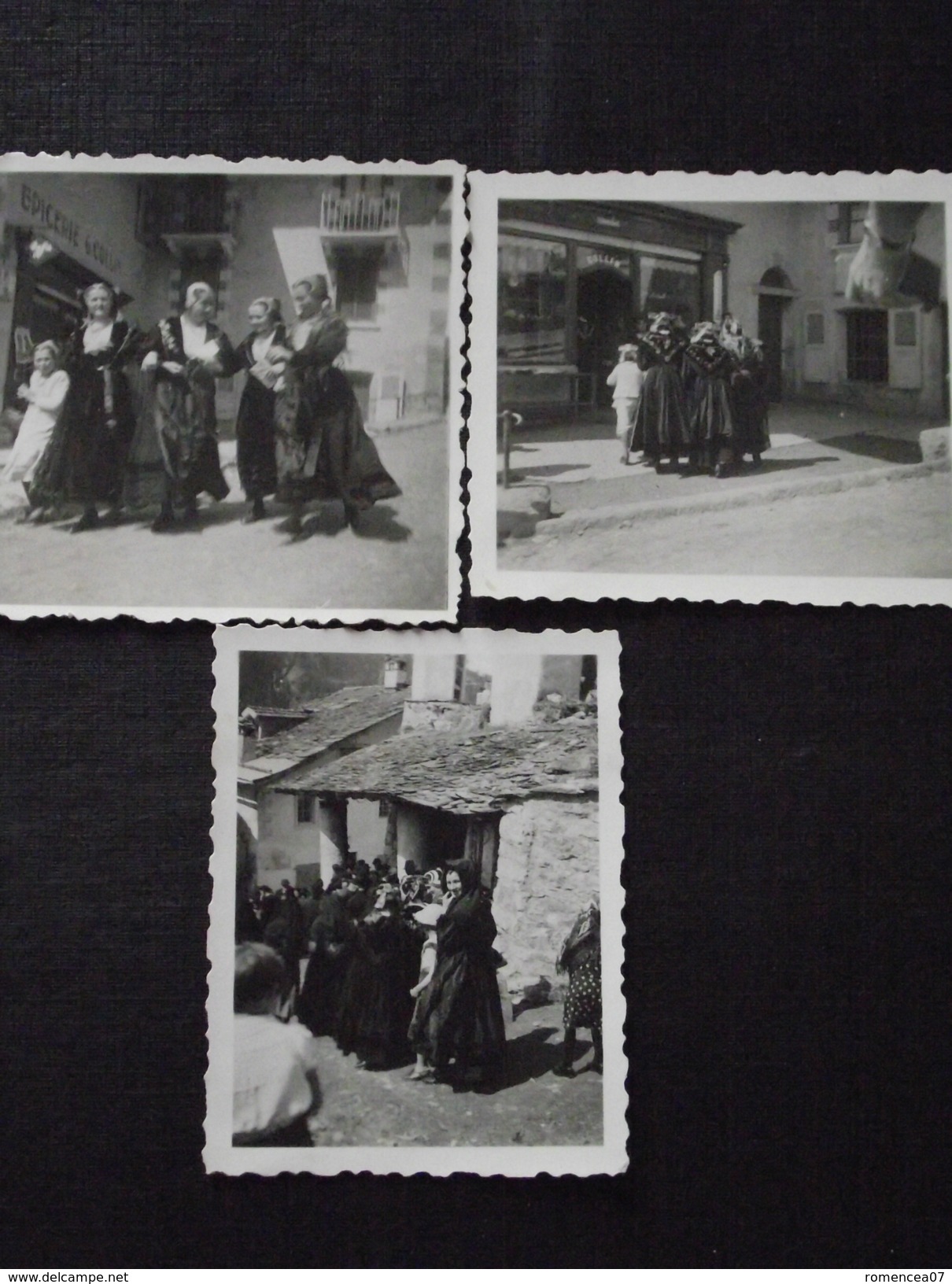 PEISEY-NANCROIX (Savoie) - FEMMES En FÊTE Dans Les RUES (1) - Lot De 3 Photographies - Pâques 1939 - FOLKLORE - A Voir ! - Lieux