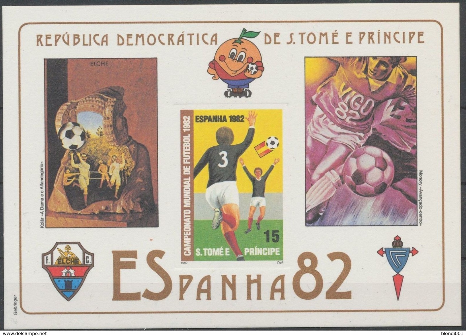 Soccer World Cup 1982 - SAO TOME - S/S De Luxe MNH** Karton - 1982 – Espagne