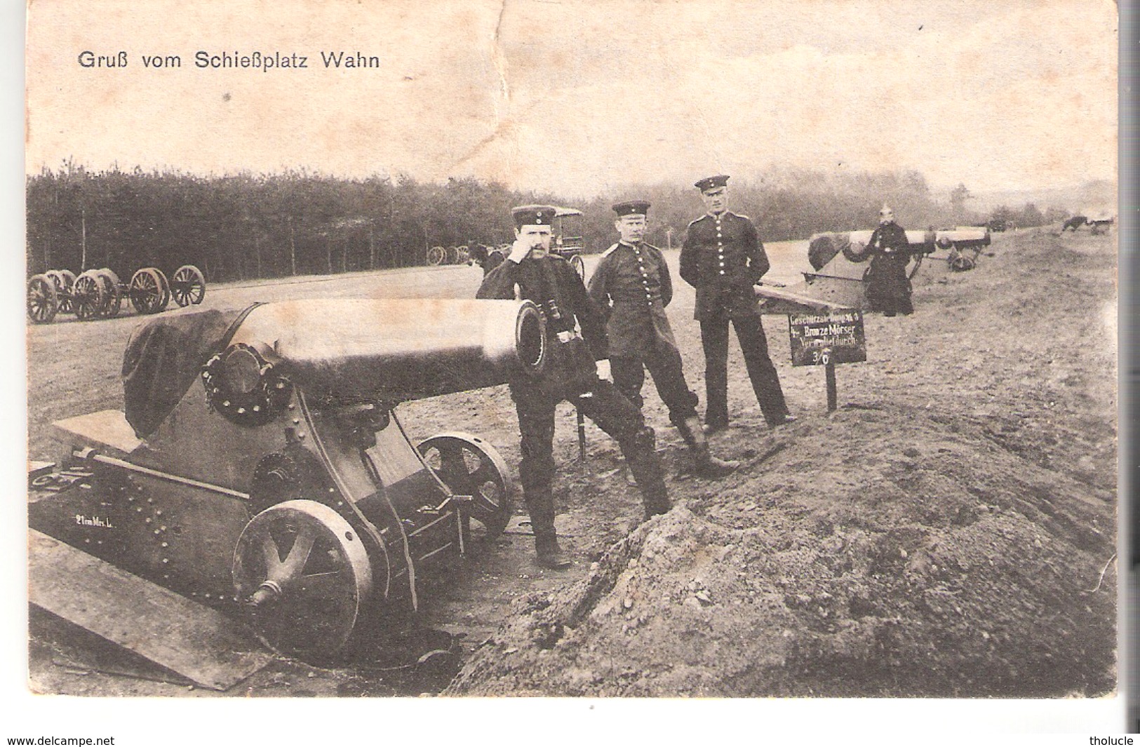 Gruss Vom Schiessplatz Wahn (Porz-Köln)-1916-Soldaten-Fuss-Artillerie Regt. Nr 18-Bronze Mörser (Canon-Kanone-Kanon) - Koeln