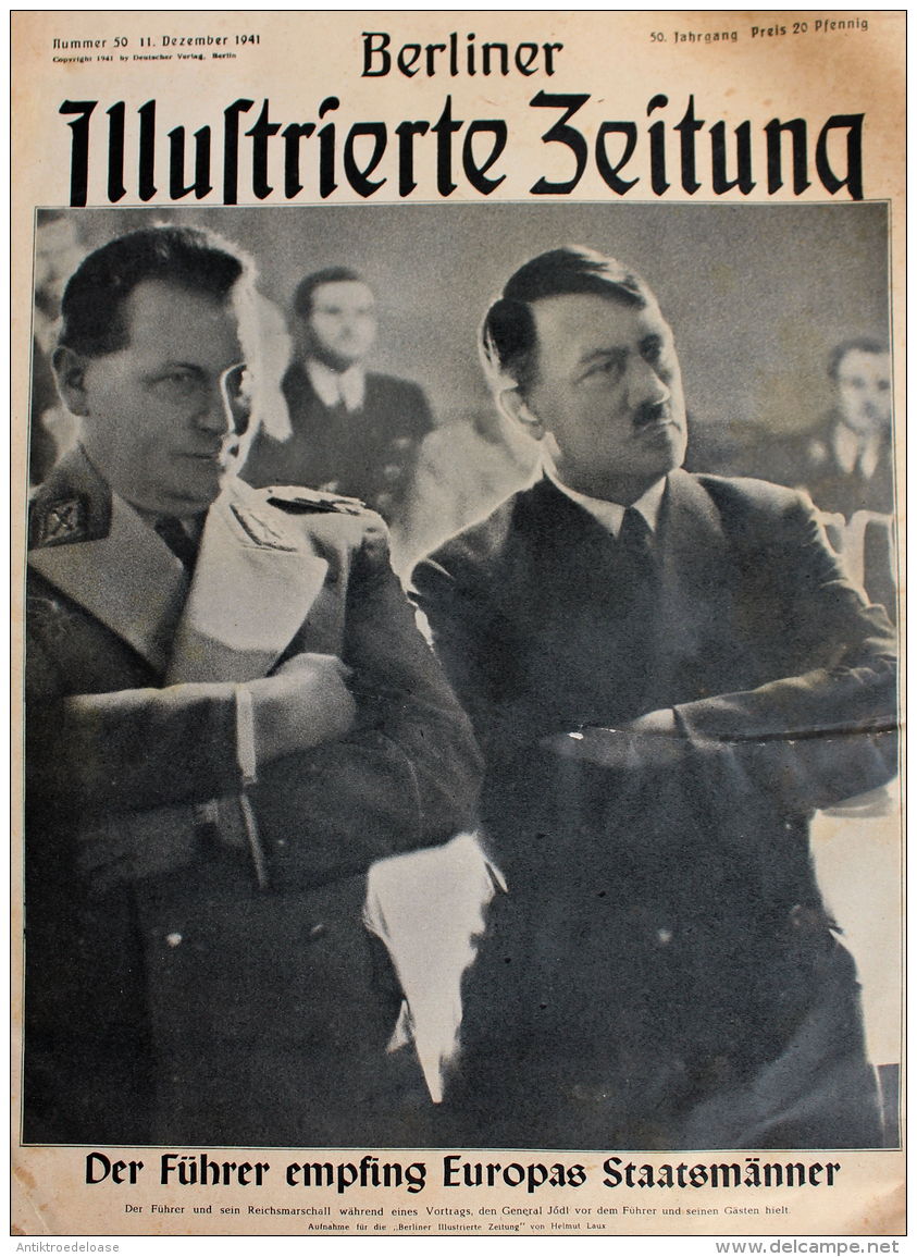 Berliner Illustrierte Zeitung 1941 Nr.50 Der Führer Empfing Europas Staatsmänner - Deutsch