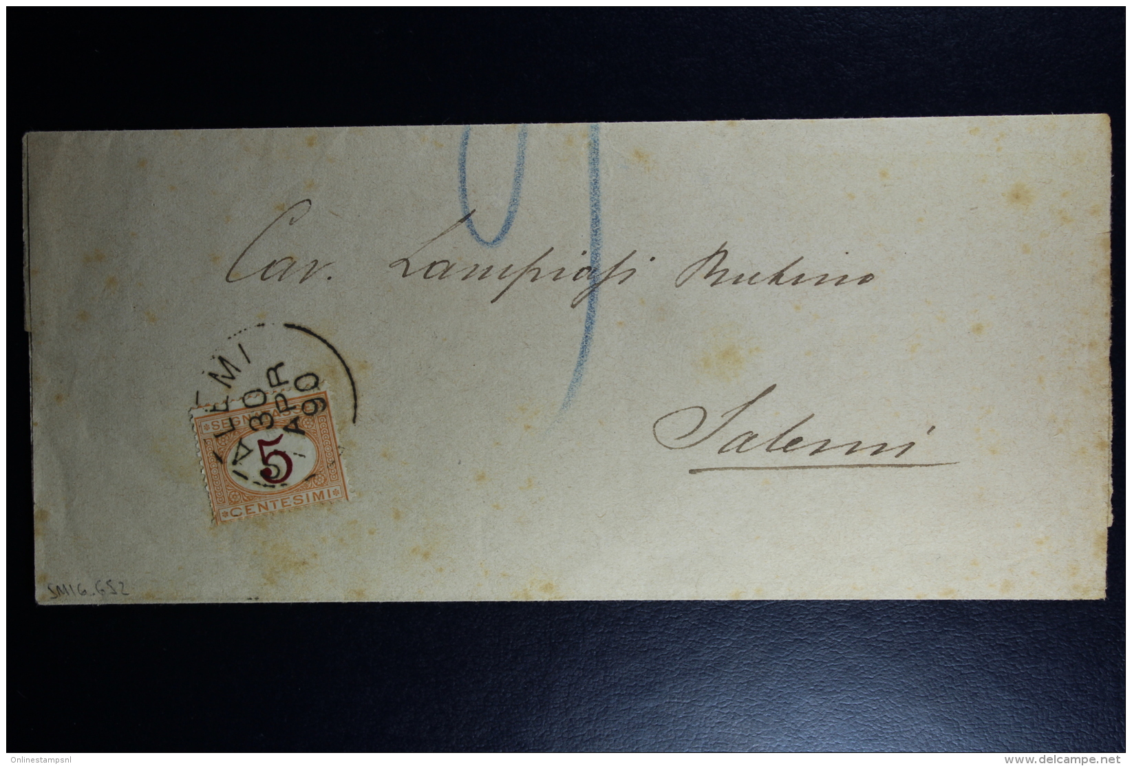 Italy : Cover 1890 Salemi - Europese En Aziatische Kantoren