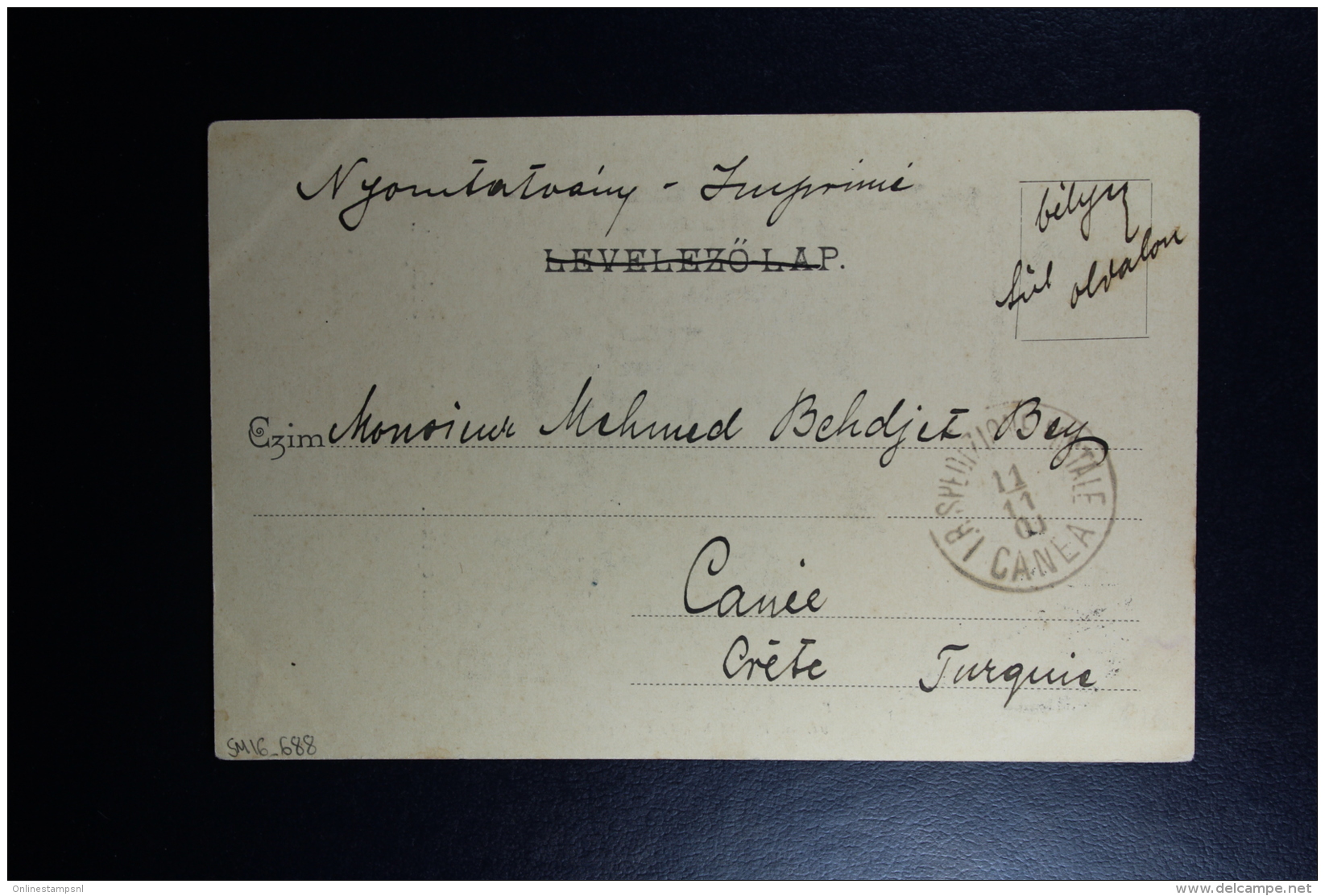 Hungary : Carte Postale 1901  Budapest To Canea Turquie - Storia Postale