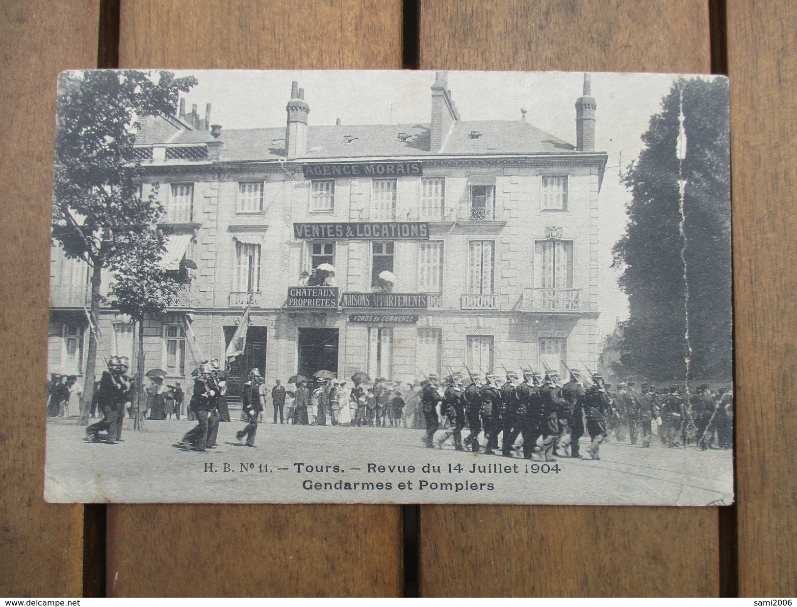 CPA  37 TOURS REVUE DU 14 JUILLET 1904 GENDARMES ET POMPIERS - Tours