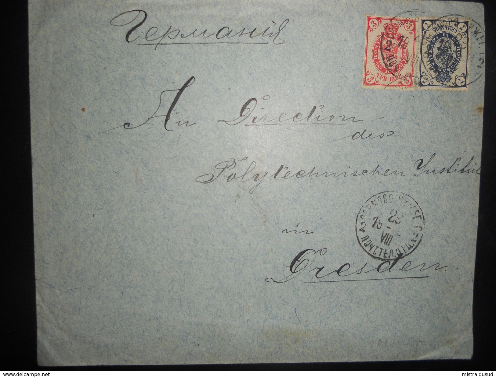 Russie Empire , Lettre De 1901 Pour Dresden - Briefe U. Dokumente