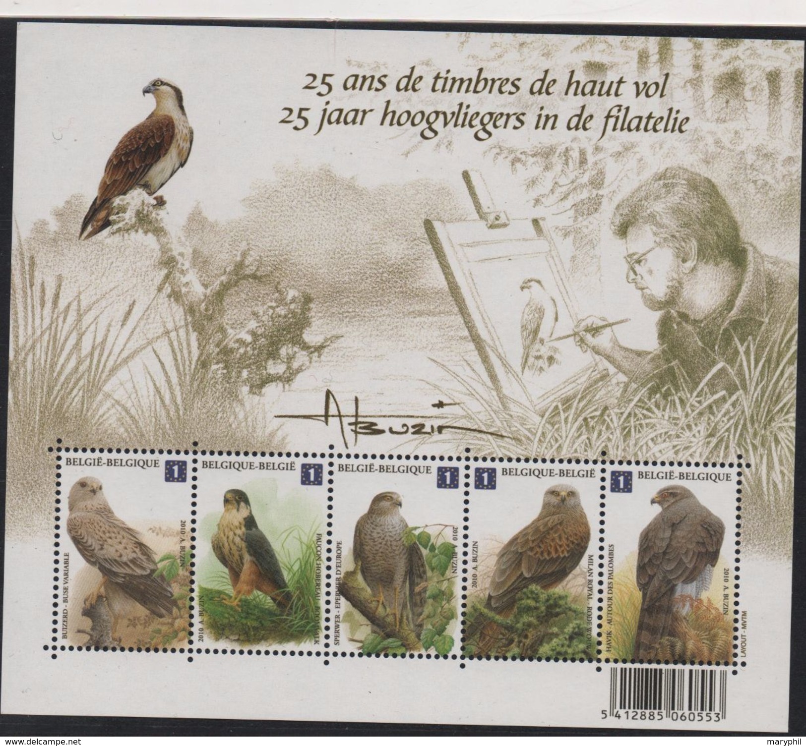 BELGIQUE BF 140** - PEINTRE BUZIN - RAPACES AIGLES - Adler & Greifvögel