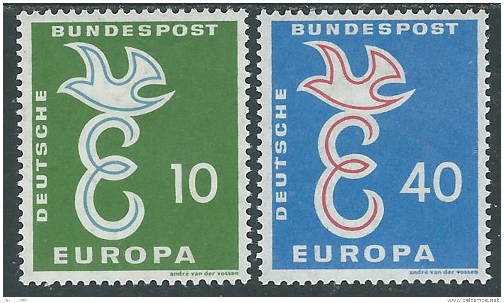 1958 EUROPA CEPT GERMANIA MH * - R35-3 - 1958
