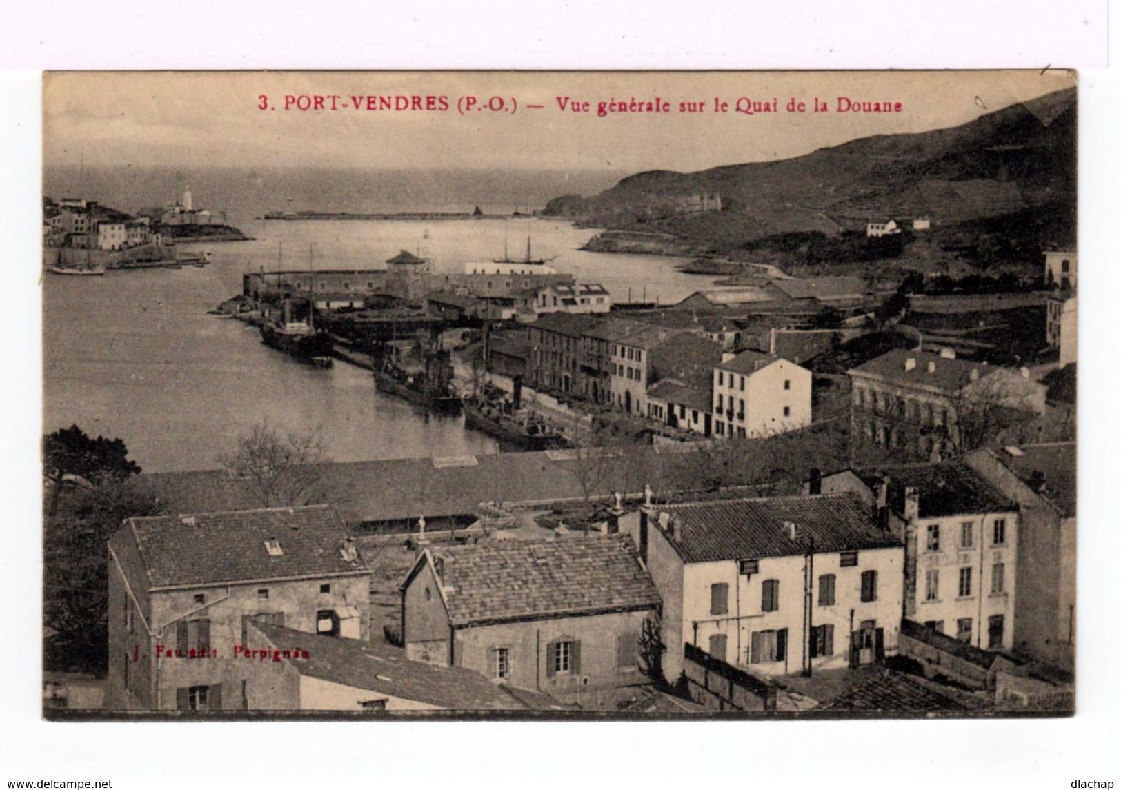 Port Vendres. Vue Générale Sur Le Quai De La Douane. (1942r) - Port Vendres