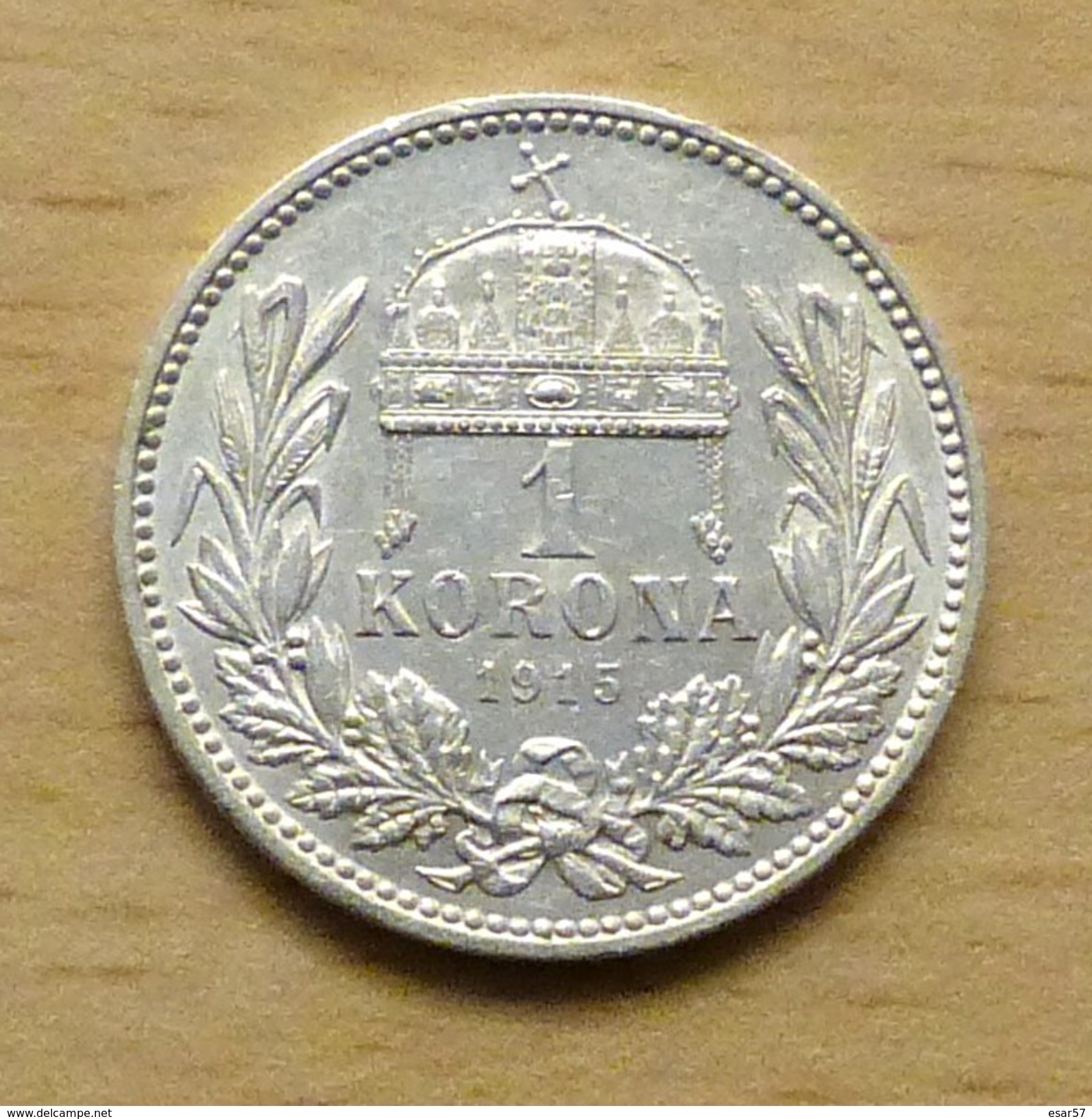 HONGRIE 1 Korona 1915 En Argent - Hongrie