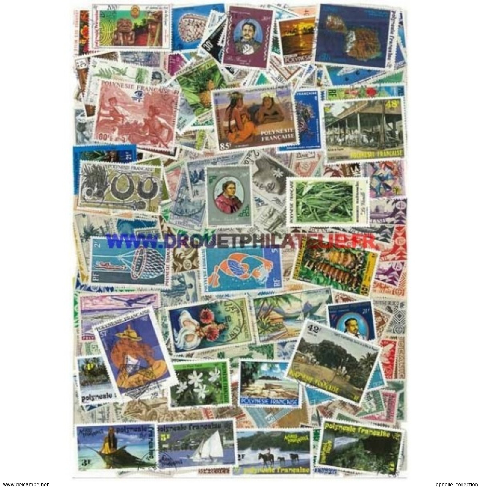 POLYNESIE 50 TIMBRES DIFFERENTS OBLITERES TRES BON ETAT - Collections, Lots & Séries