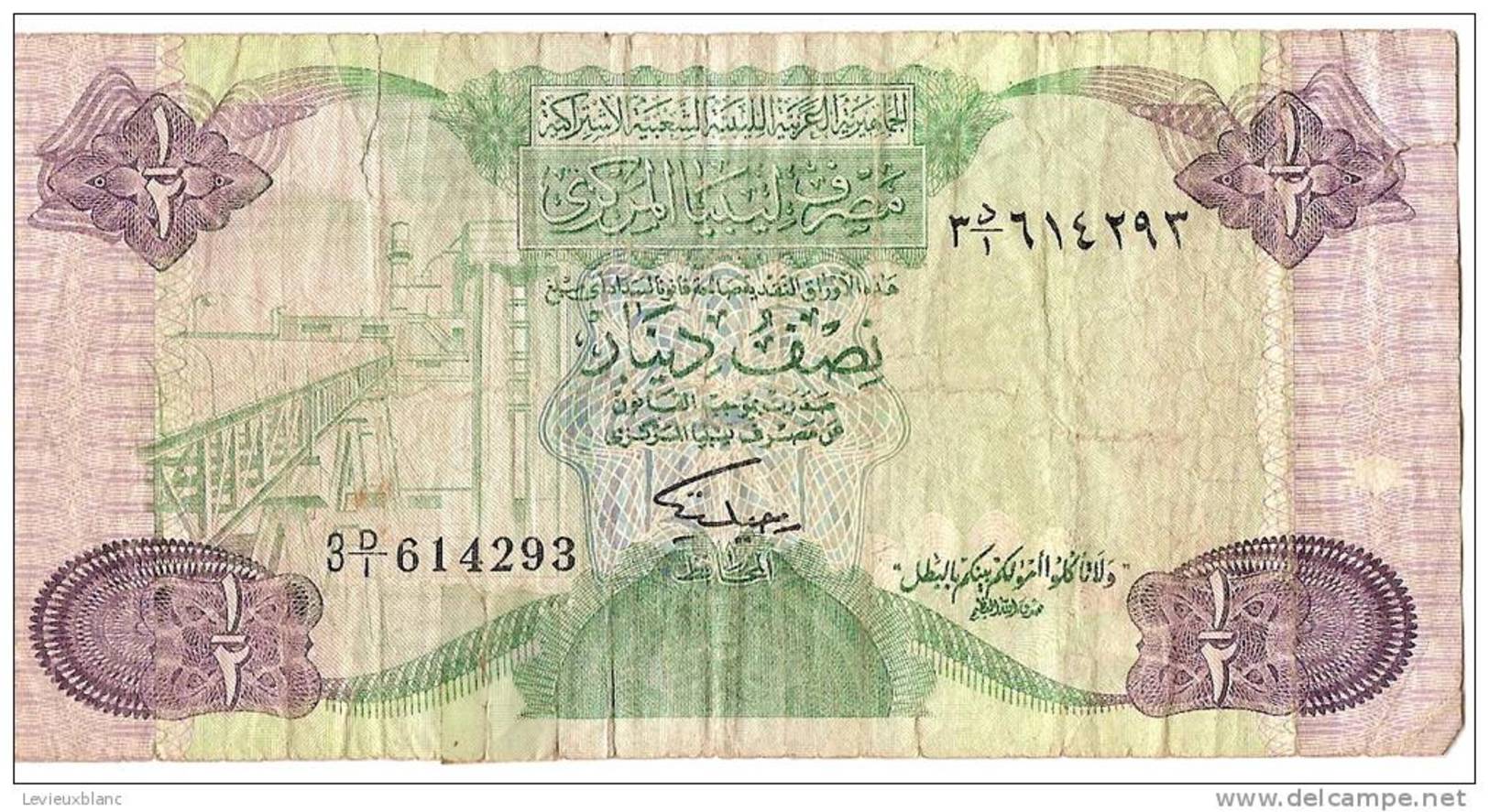 Billet De Banque/Lybie/ Central Bank Of Lybia/1/2 Dinar/19?                   BIL46 - Libye